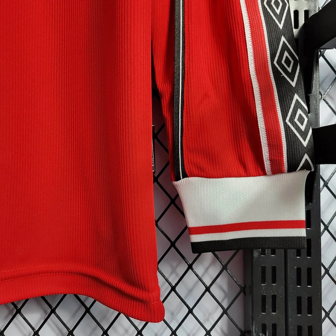 Manchester United Retro 98-99 Home Long Sleeve Jersey - UnitedFutballJersey