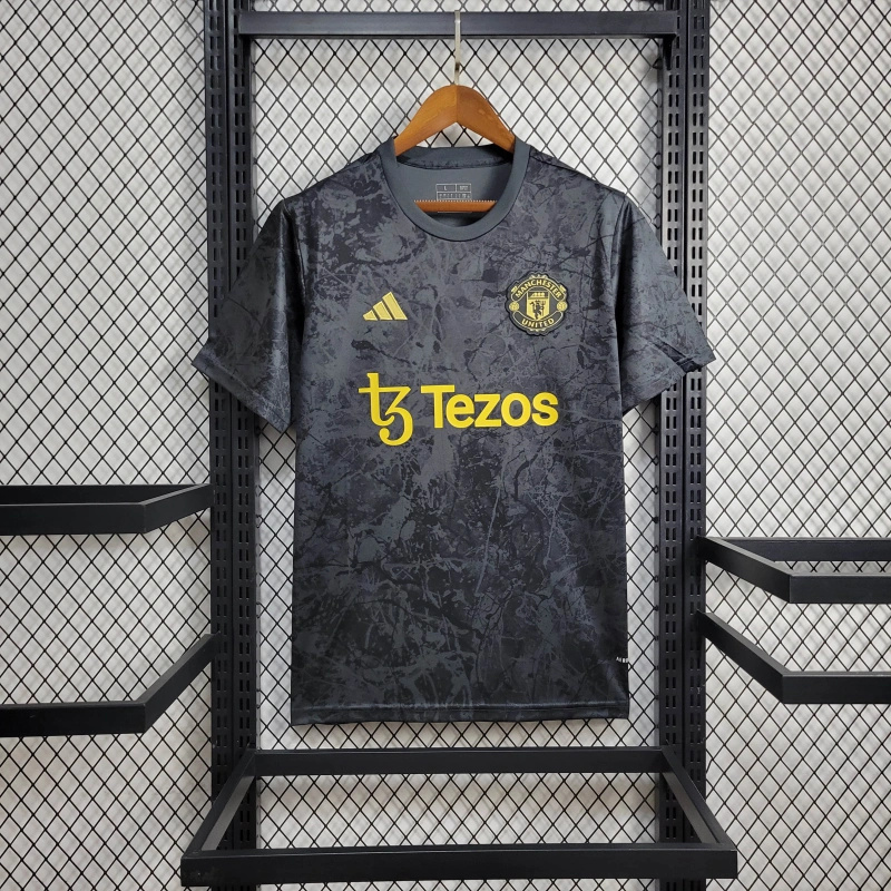 Manchester United 23-24 Black Pre-match Jersey - Fans Version - UnitedFutballJersey