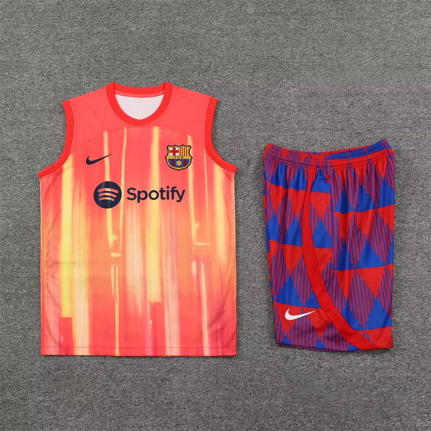 B.A.R.S.A 23-24 Orange Player Vest Training Set - UnitedFutballJersey