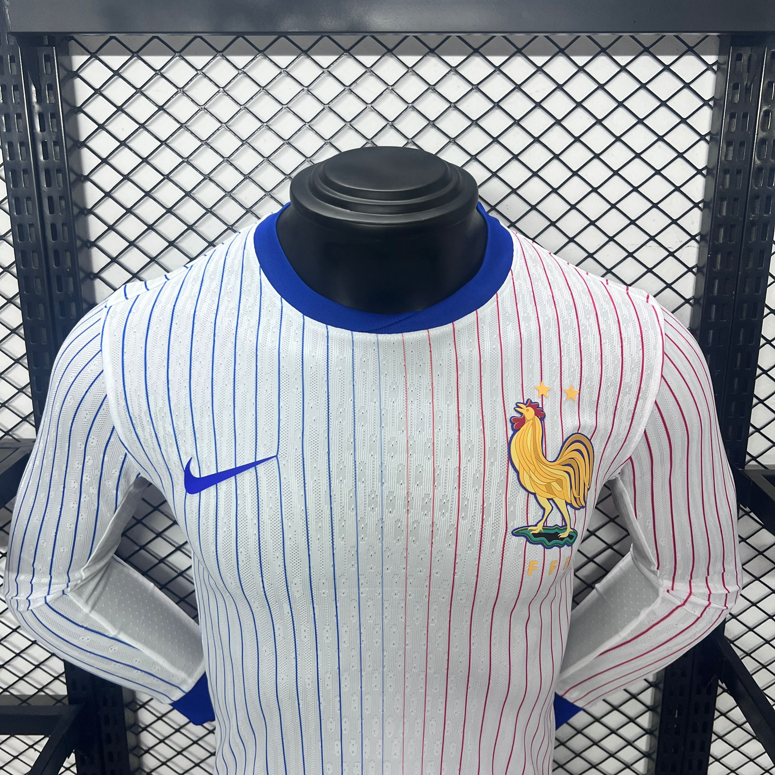 France 2024 Away Long Sleeve Jersey - Player Version - UnitedFutballJersey