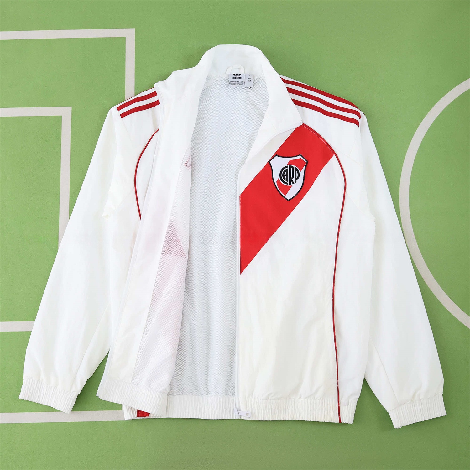 River Plate 25-26 Throwback Windbreaker Jacket - White - UnitedFutballJersey