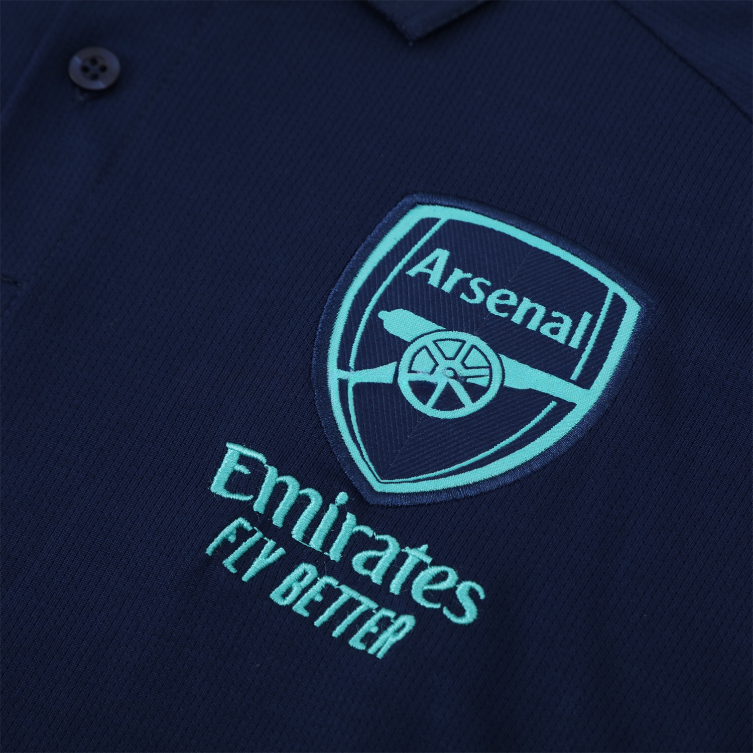 Arsenal 25-26 POLO Short-Sleeve Training Set - Deep Blue Top and Pants - UnitedFutballJersey