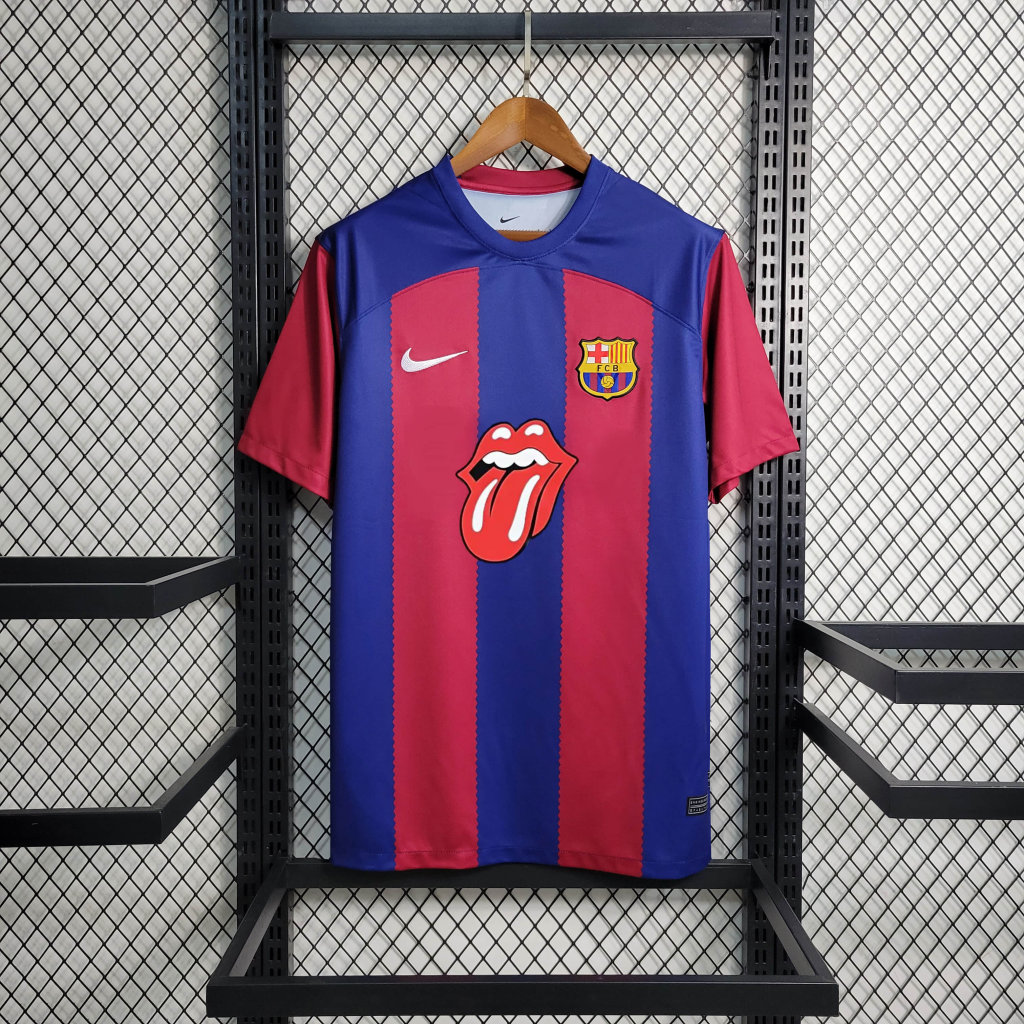 Barcelona X RS Iconic Tongue Jersey - Fans Version - UnitedFutballJersey