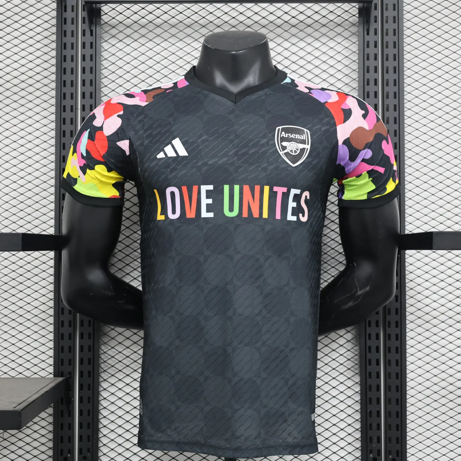Arsenal 23-24 LOVE UNITES Pre-match Jersey - Player Version - UnitedFutballJersey