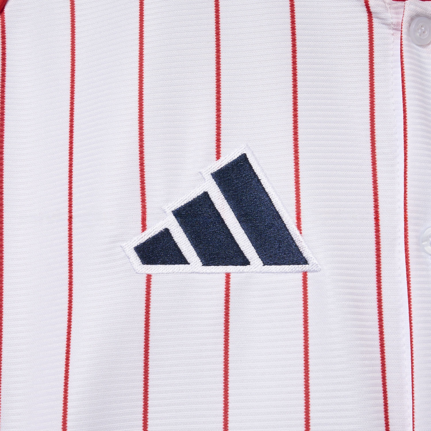 Arsenal 25-26 White Baseball Jersey with Red Stripes - UnitedFutballJersey