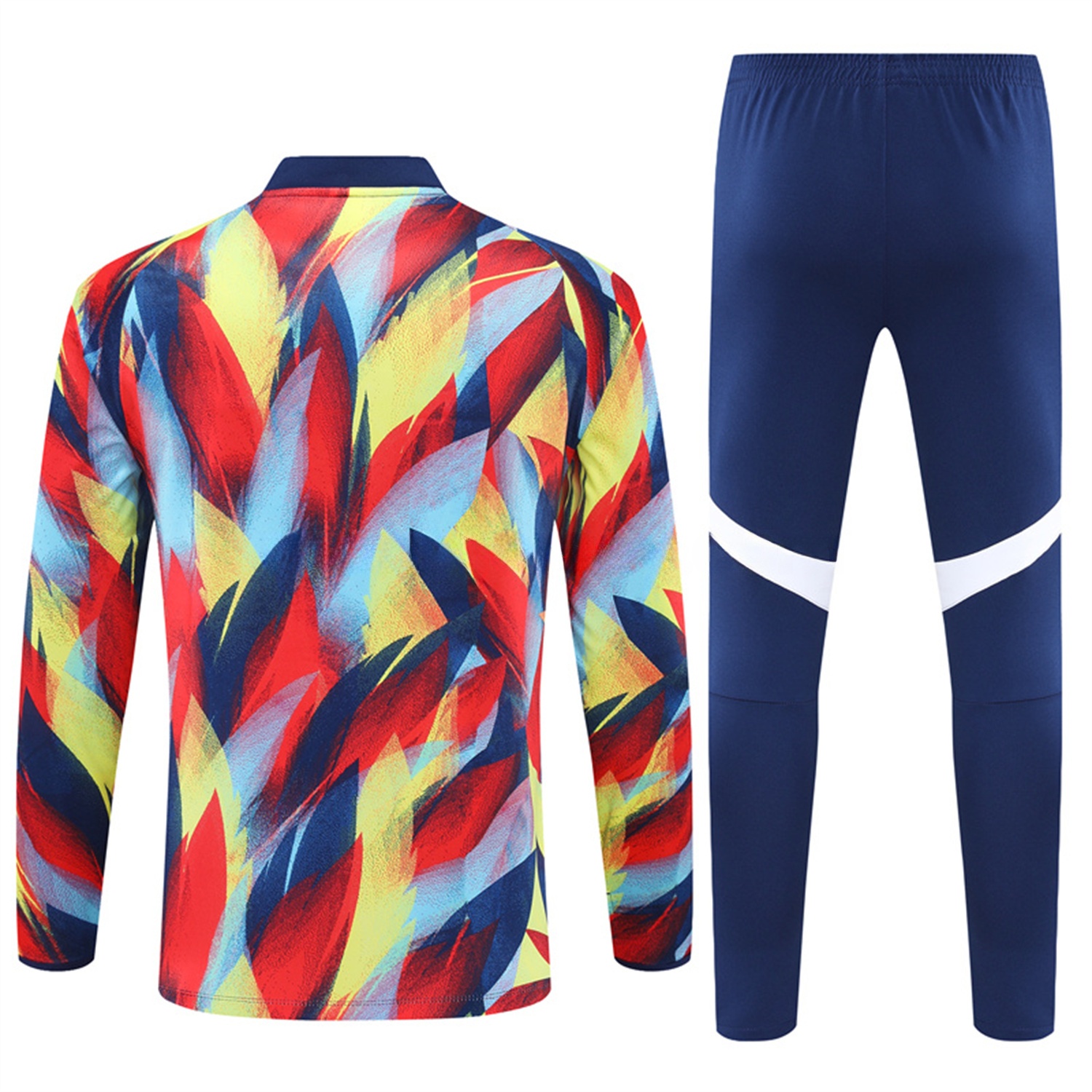 Arsenal 25-26 Kid Long Sleeves Training Set - Colorful Camouflage Top & Royal Blue Pants - UnitedFutballJersey