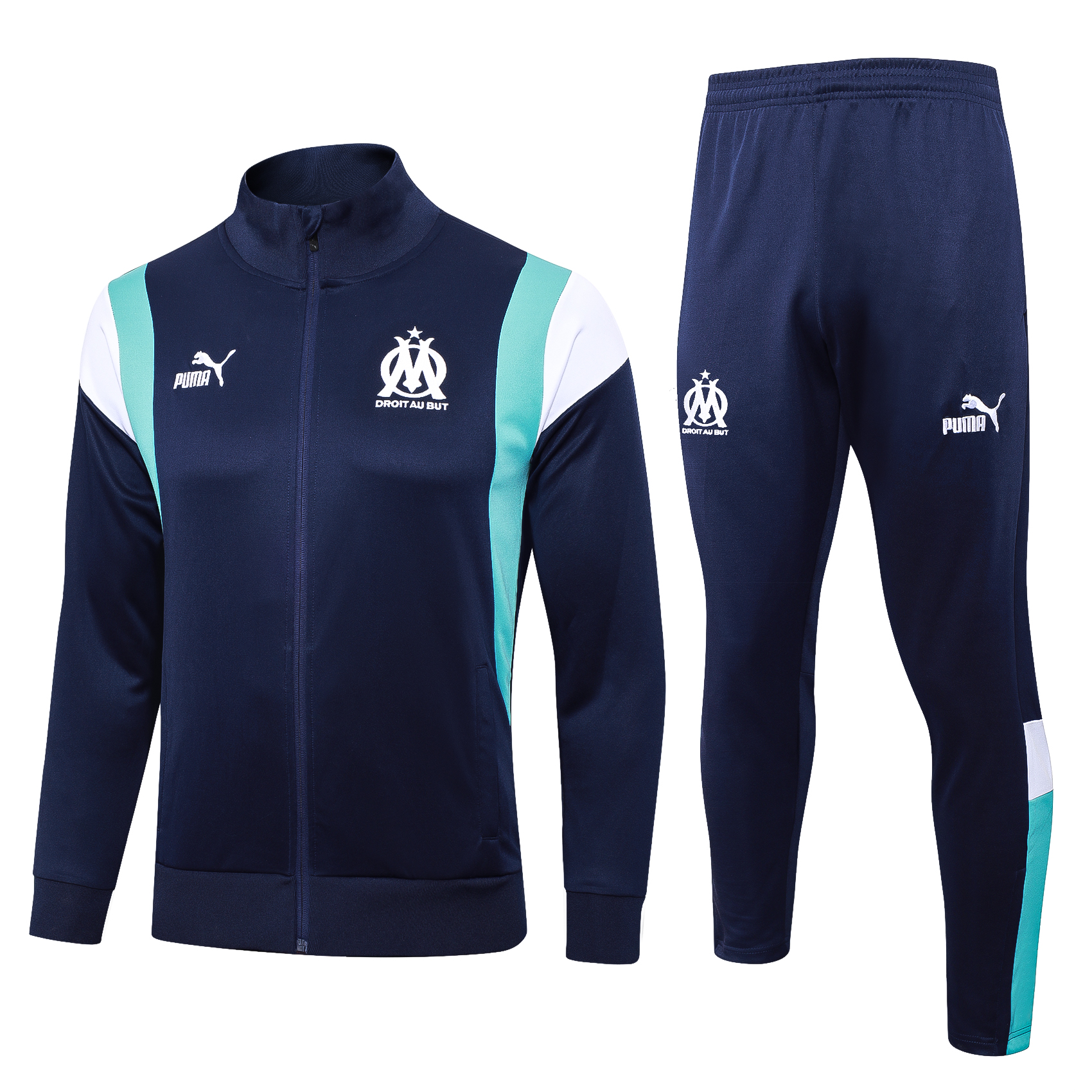 Marseille 23-24 Jacket Training Tracksuit - Royal Blue - UnitedFutballJersey
