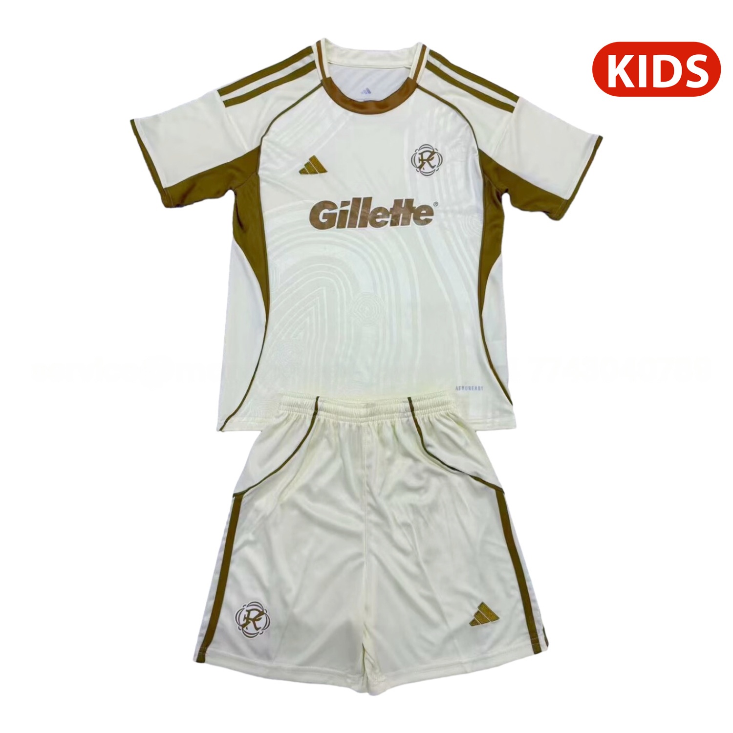 New England Revolution 25-26 Pre-Match Training Kids Kit - UnitedFutballJersey