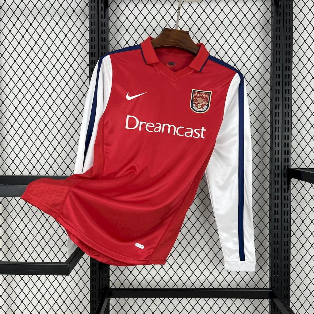 Retro Arsenal 2001-02 Home Long Sleeves Jersey - UnitedFutballJersey