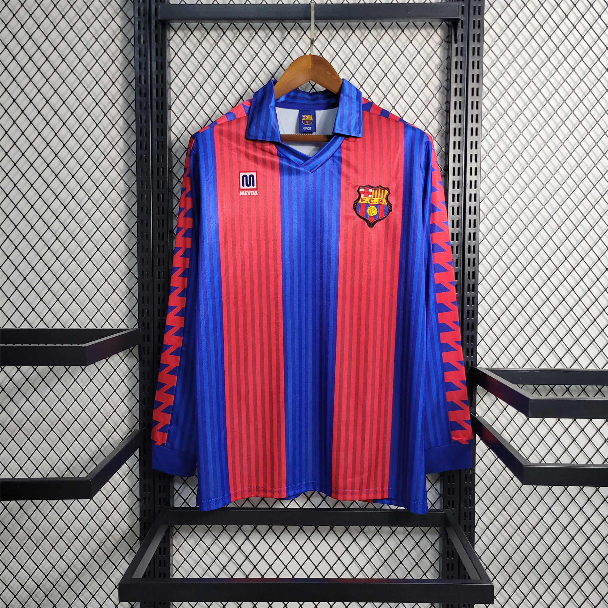 Retro Barcelona 90-92 Home Stadium Long Sleeve Jersey - UnitedFutballJersey