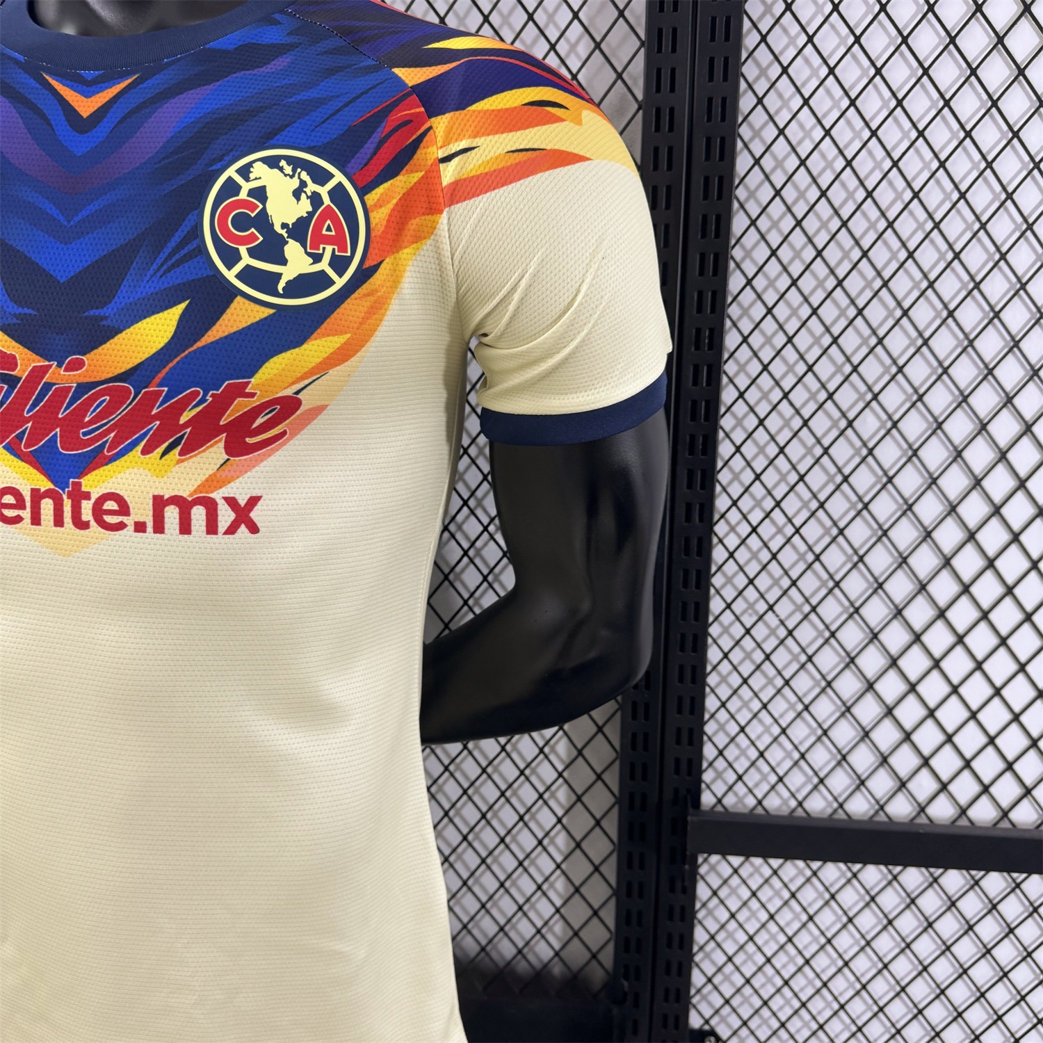 Club América 25-26 Blue Neck Light Yellow Special Jersey - Player Version - UnitedFutballJersey