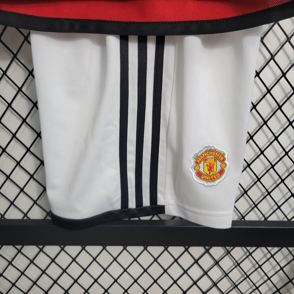 Manchester United 23-24 Home Stadium Long Sleeve Kids Kit - UnitedFutballJersey
