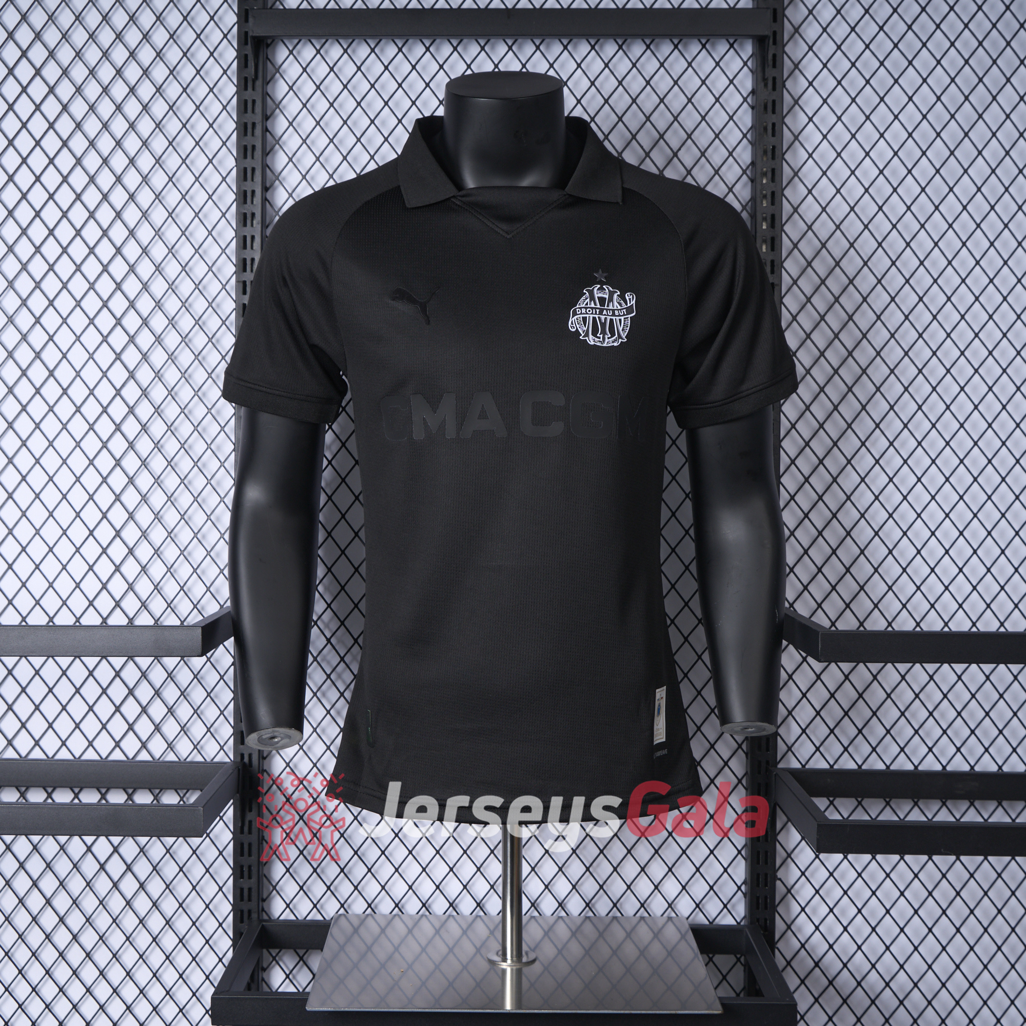 Marseille 24-25 125th Anniversary Black Jersey - Player Version - UnitedFutballJersey