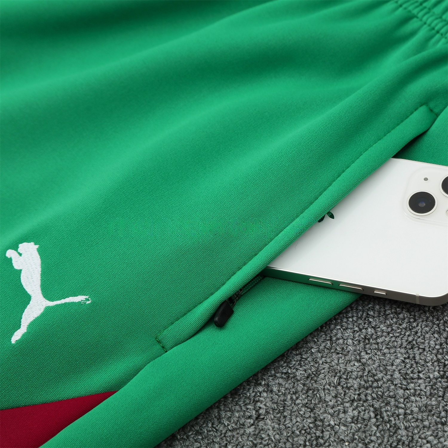 Morocco 25-26 Jacket Training Tracksuit - Red Jackets & Green Pants - UnitedFutballJersey