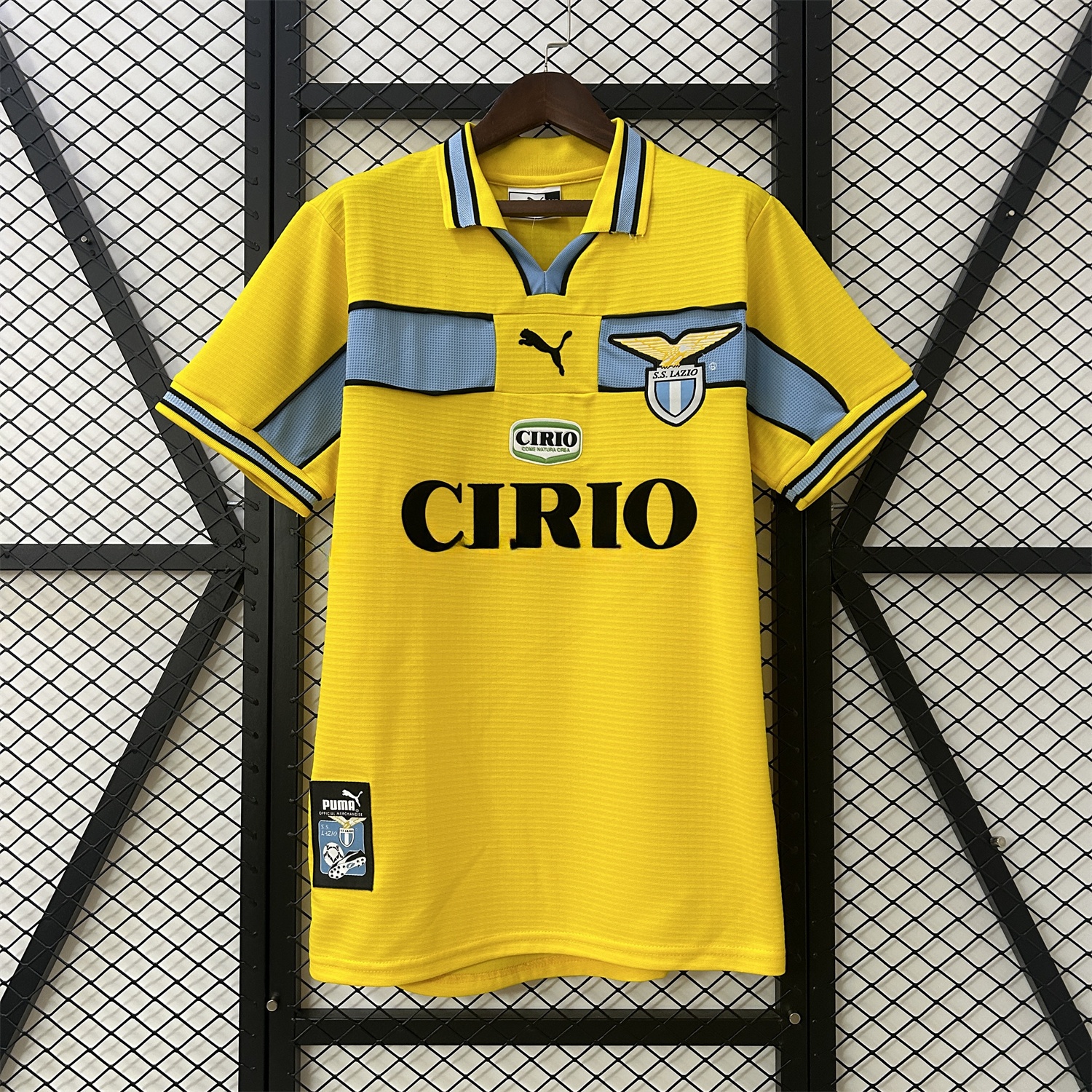 Retro Lazio 98-99 Yellow Away Jersey - UnitedFutballJersey