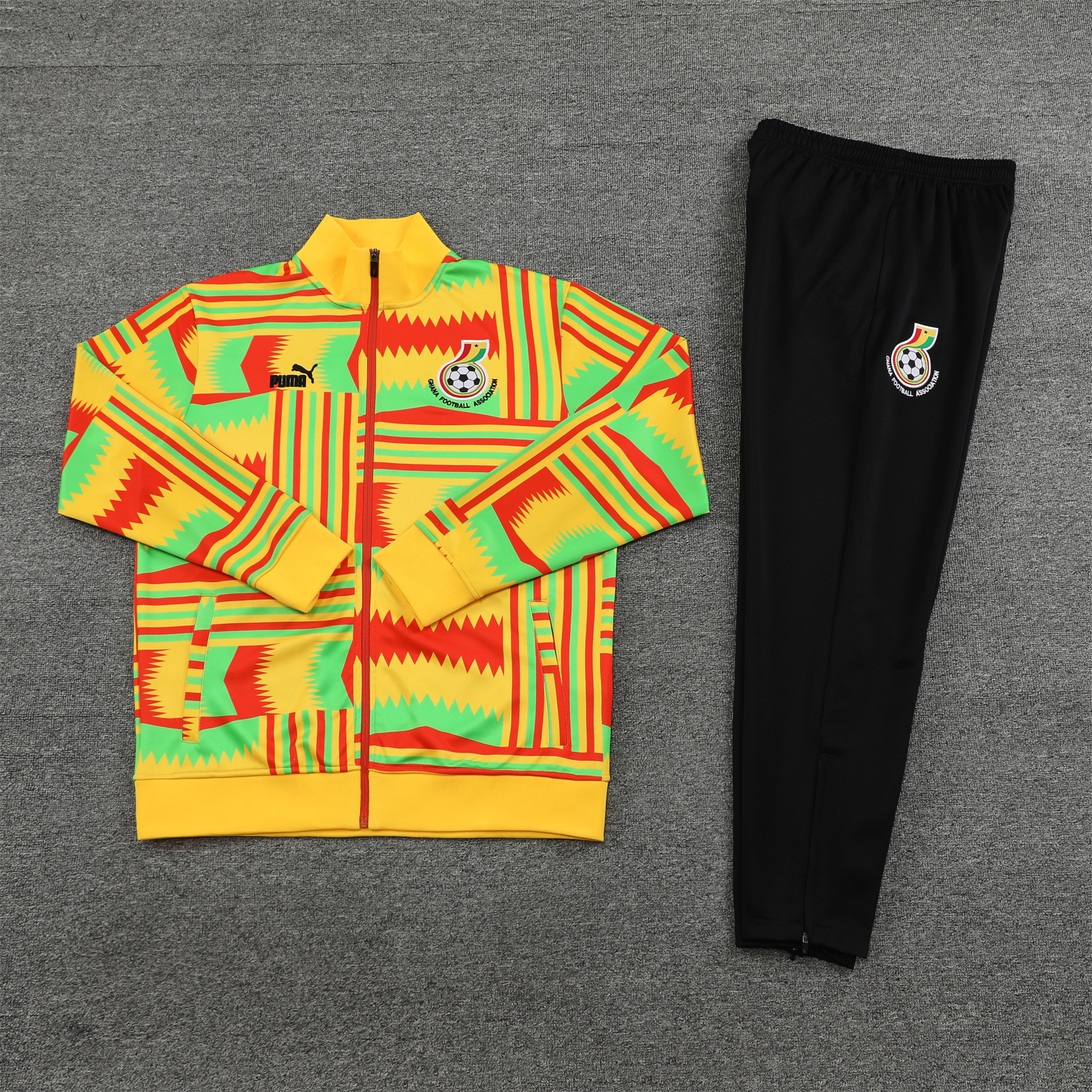 Ghana 23-24 Jacket Training Tracksuit - Yellow - UnitedFutballJersey