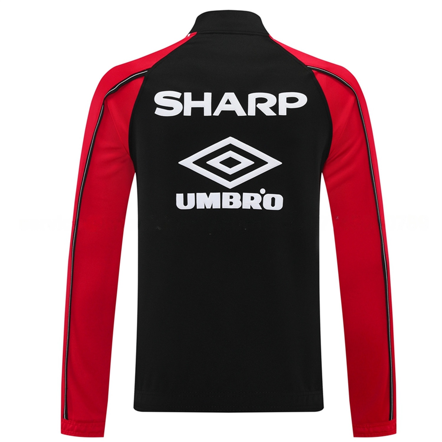 Manchester United 25-26 Throwback 98-99 Style Jacket Training Tracksuit - Black - UnitedFutballJersey
