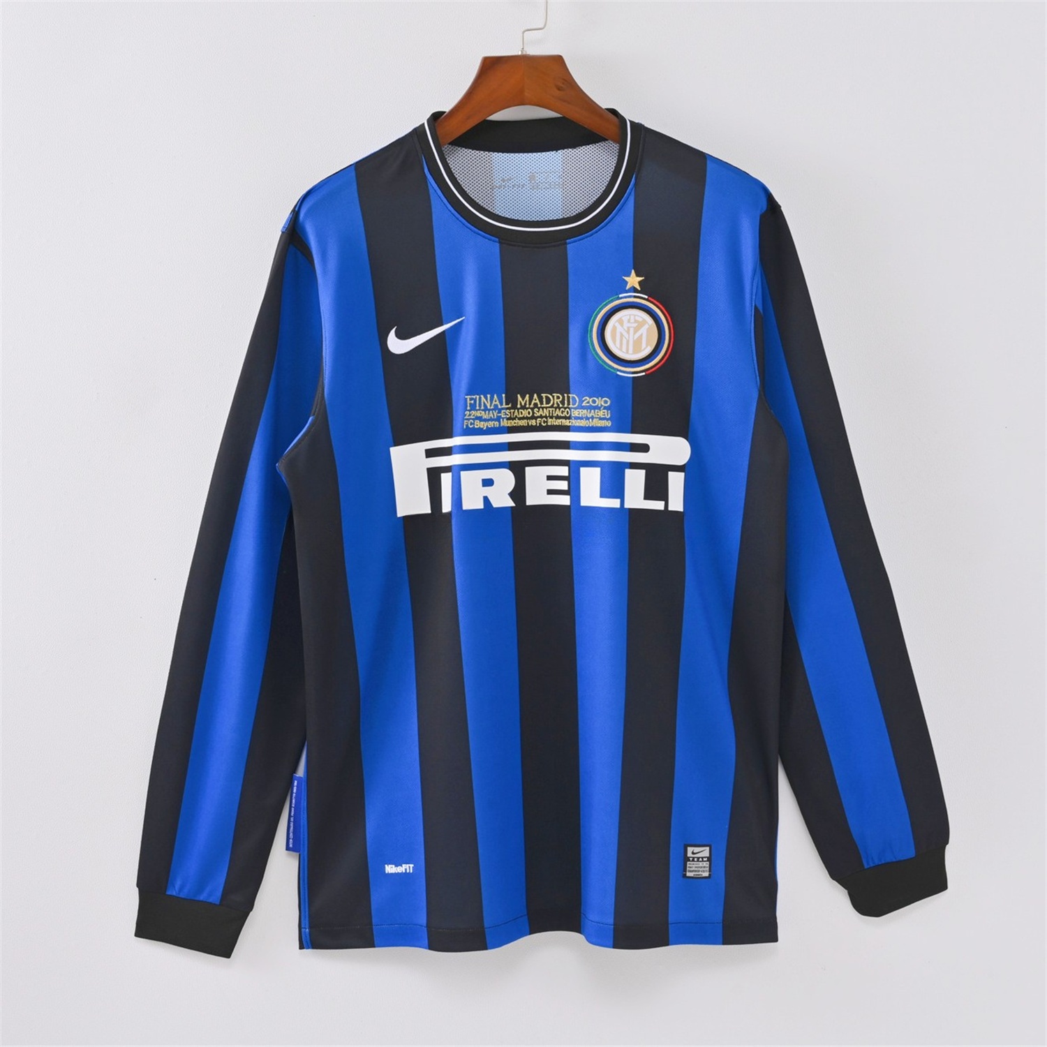 Retro Inter Milan 09-10 Home Long Sleeves Jersey - Champions League Final - UnitedFutballJersey