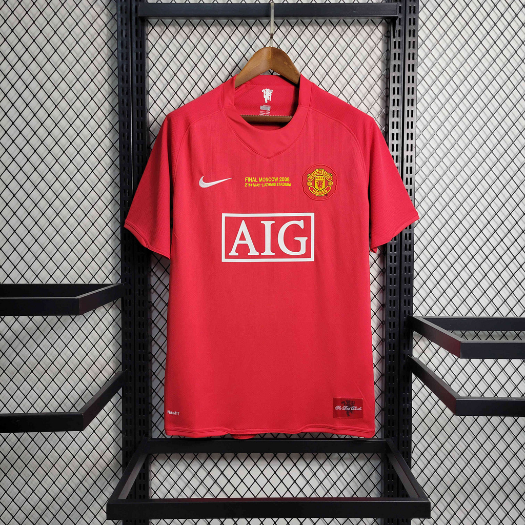 Manchester United Retro 07-08 Home Jersey - Champions League Final Version - UnitedFutballJersey