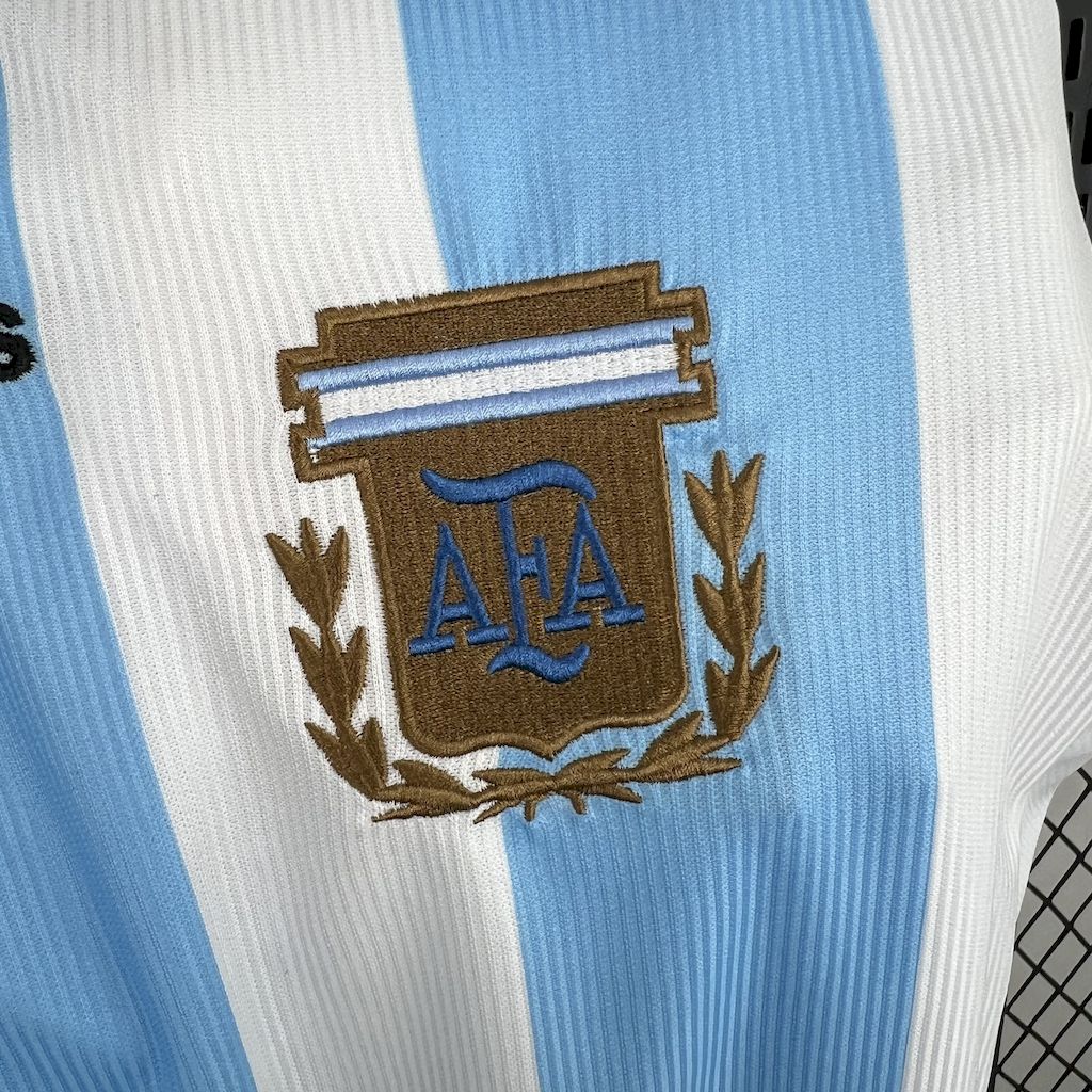 Retro Argentina 1998 Home Long Sleeves Jersey - UnitedFutballJersey