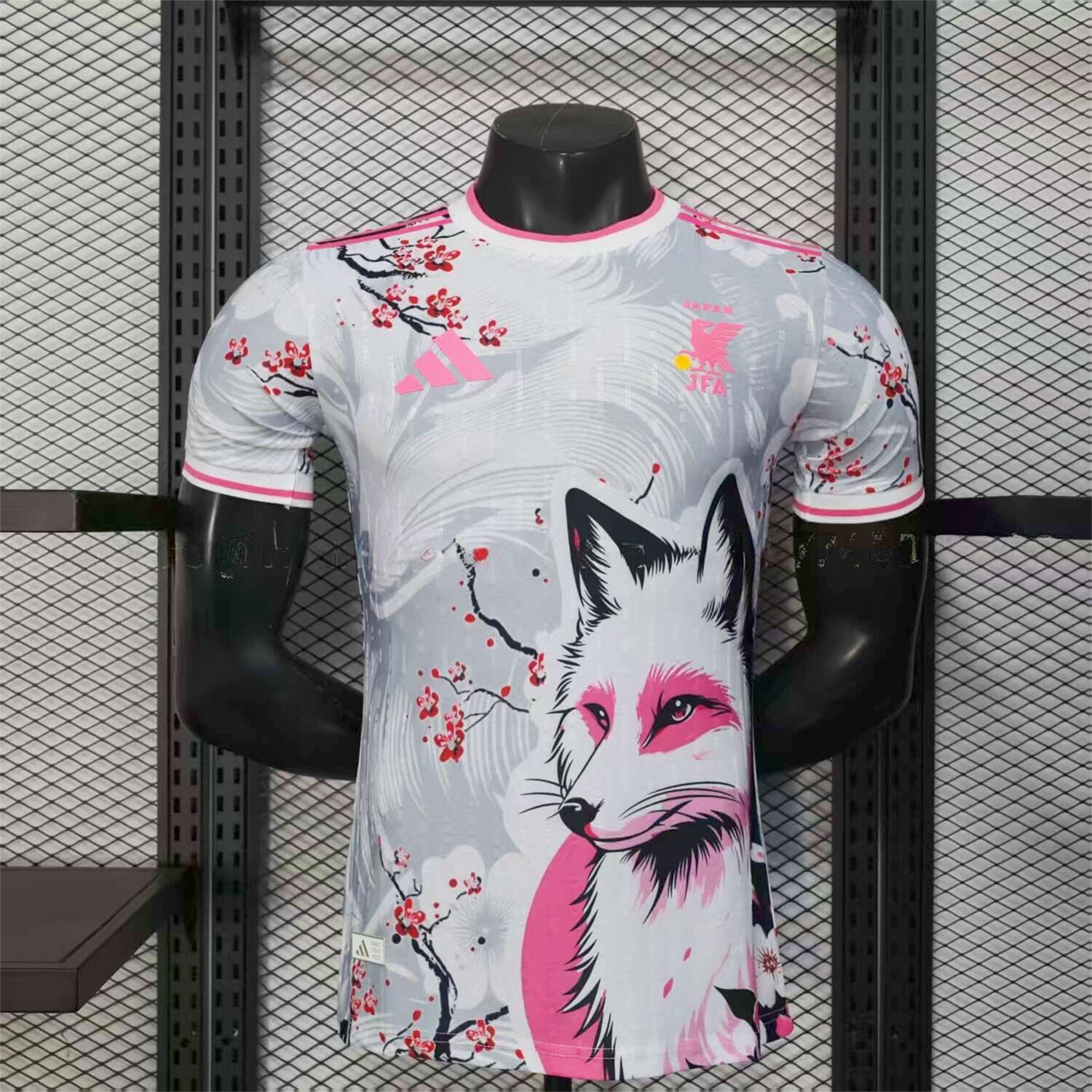 Japan 25-26 Plum Blossom and Snow Fox White Jersey - Player Version - UnitedFutballJersey