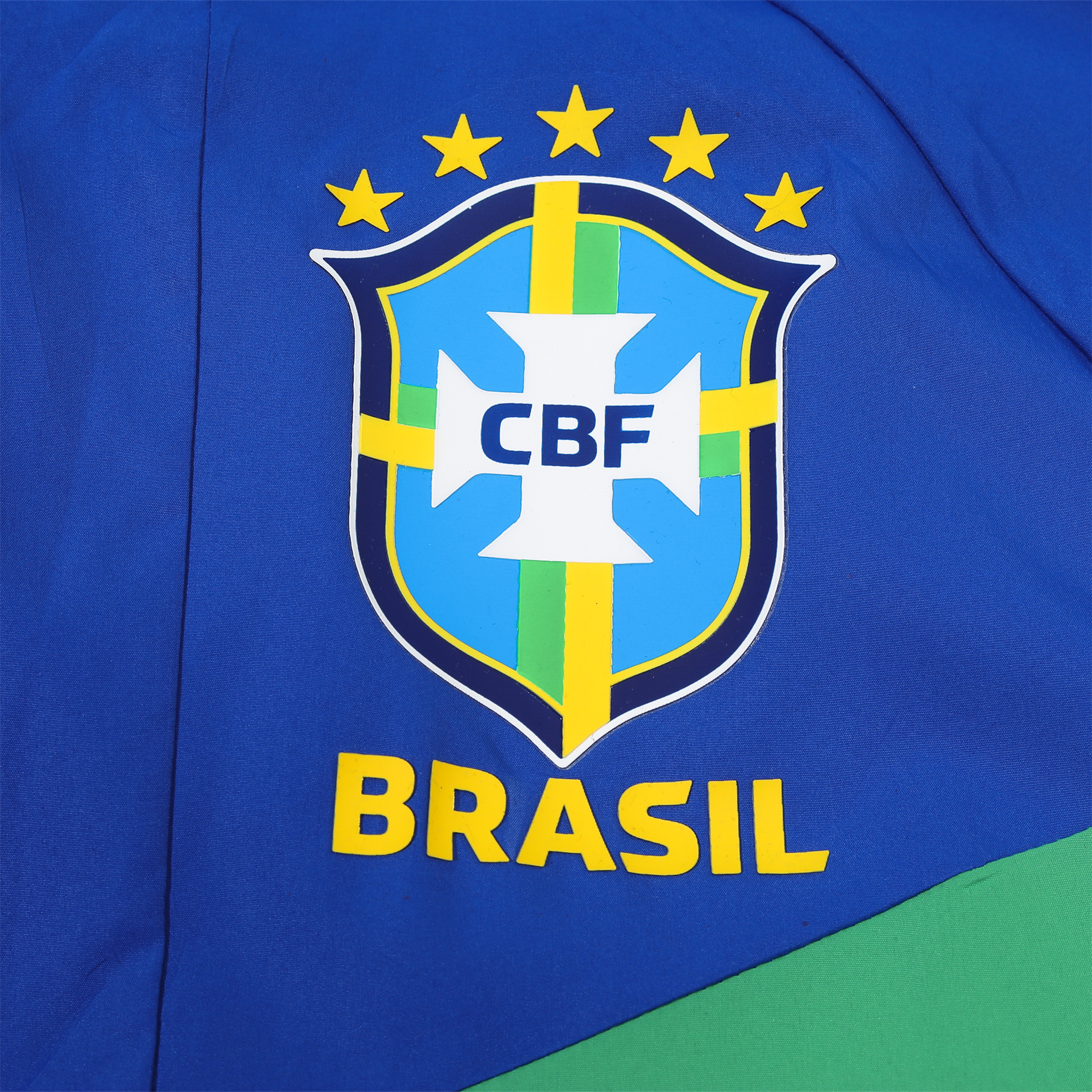 Brazil 2024 National Team Anthem Blue Hooded Windbreaker - Player Version - UnitedFutballJersey