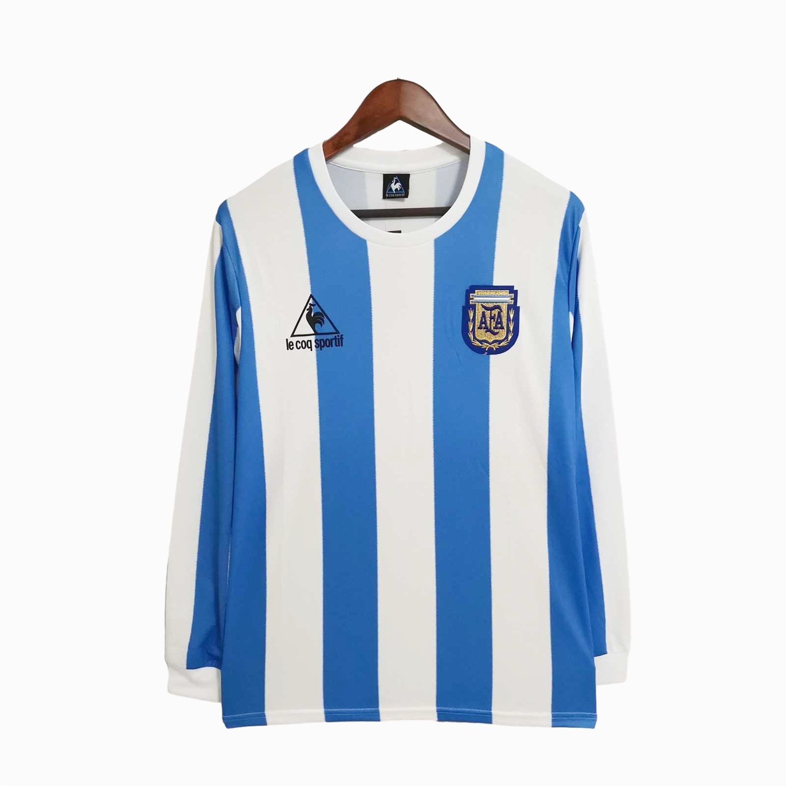 Retro Argentina 1986 Home Stadium Long Sleeve Jersey - UnitedFutballJersey