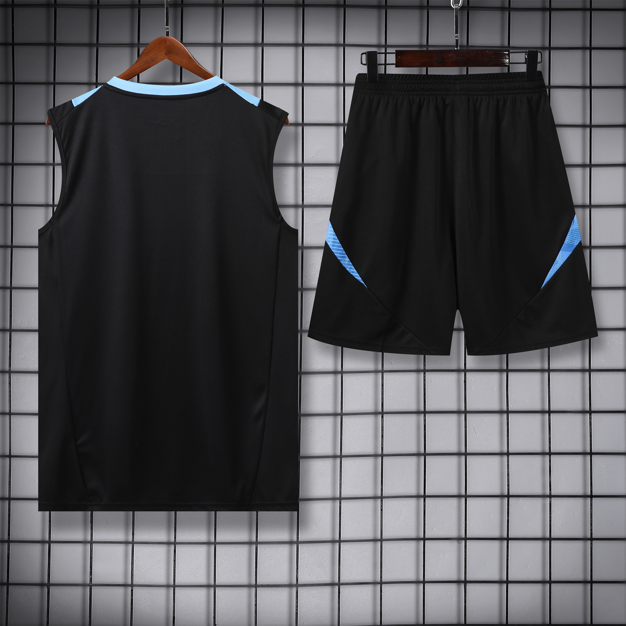 Argentina 24-25 Vest Training Set - Black - UnitedFutballJersey