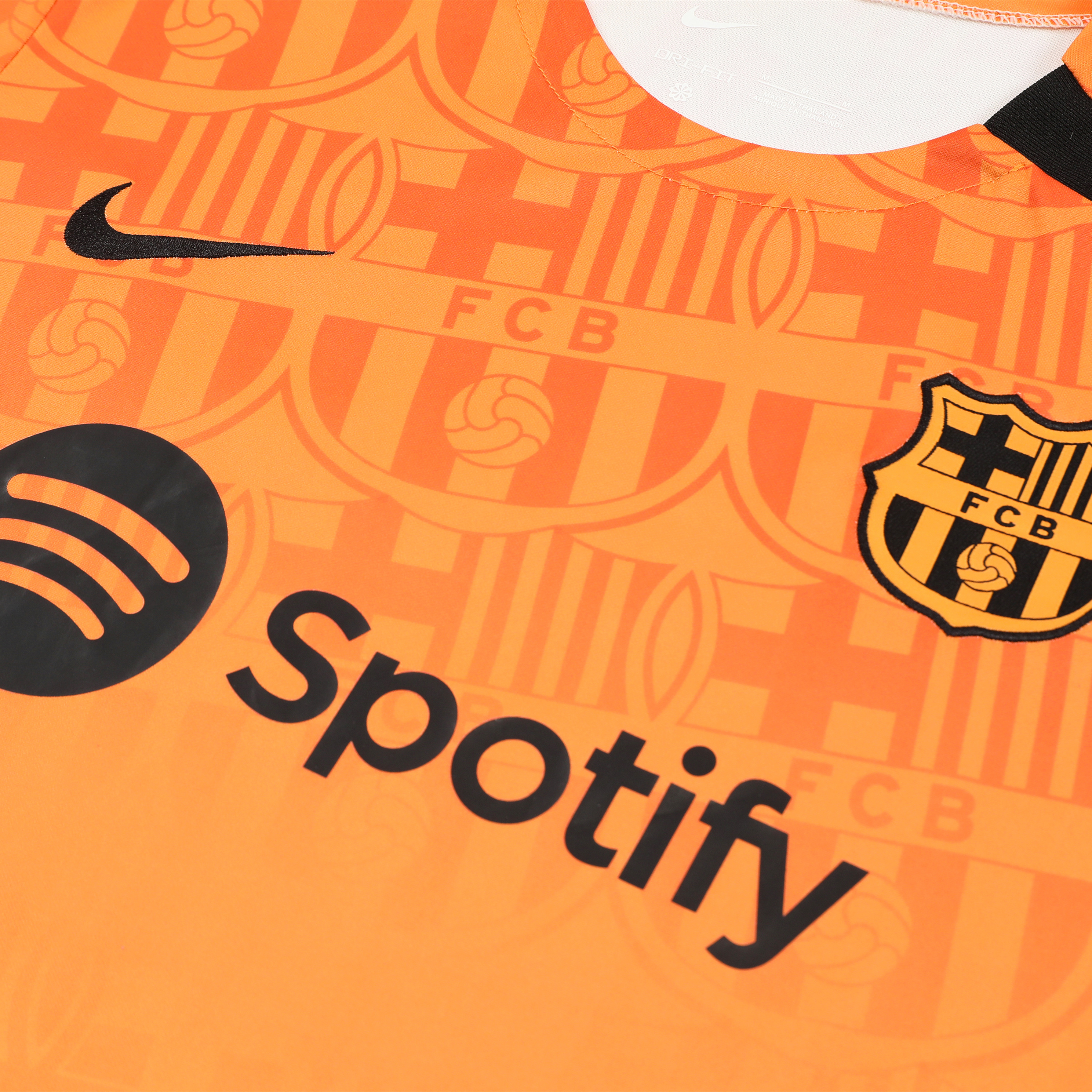 Barcelona 24-25 Short-Sleeve Training Set - Orange Top & Black Shorts - UnitedFutballJersey