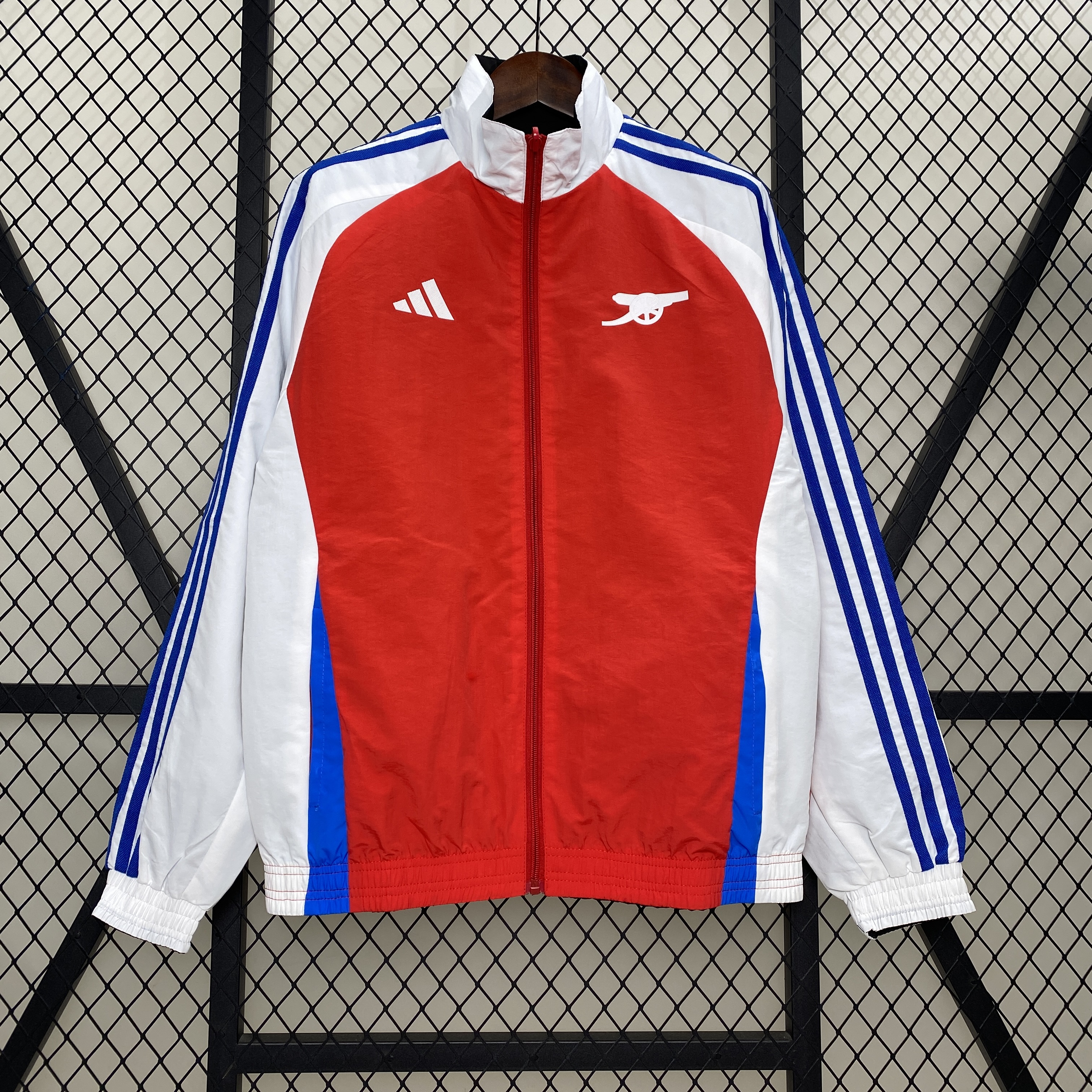Arsenal 24-25 Double Sided Reversible Windbreaker - Home & Away Jersey Style - UnitedFutballJersey