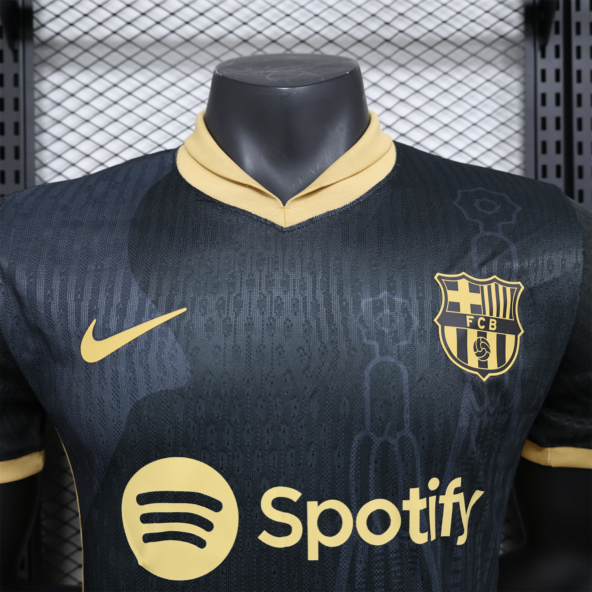 B.A.R.S.A 24-25 Black Gold Special Edition Jersey - Player Version - UnitedFutballJersey