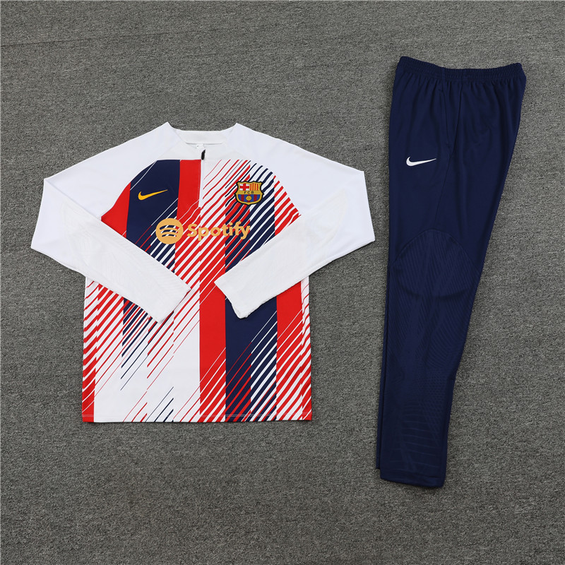 B.A.R.S.A 23-24 Kids Long Sleeve Training Set White Camouflage - UnitedFutballJersey