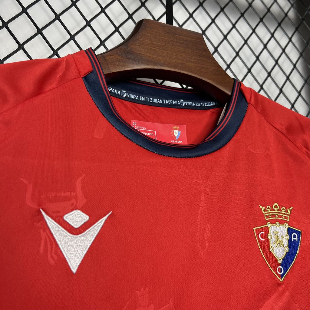 Osasuna 24-25 Home Stadium Kids Kit - UnitedFutballJersey