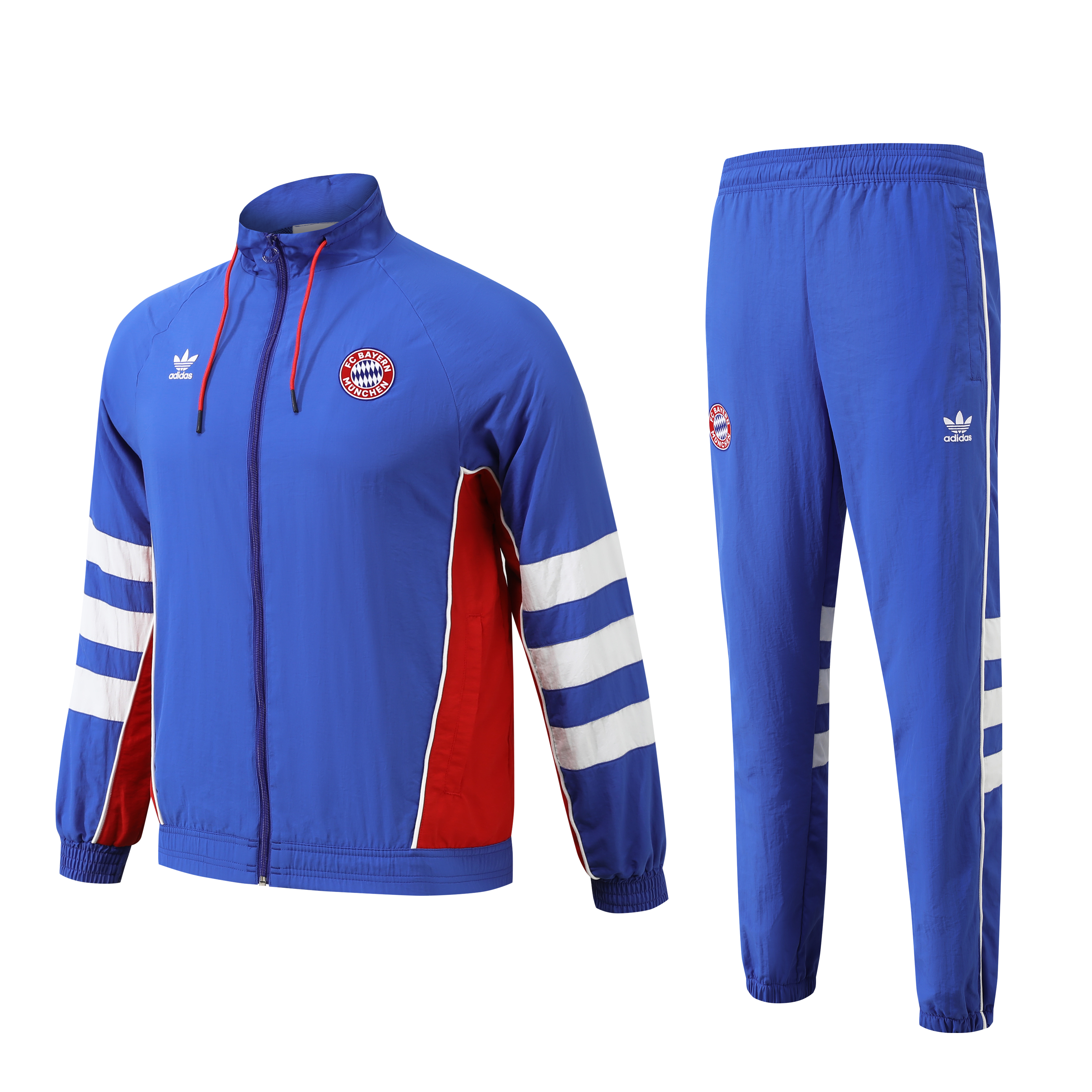 Bayern Munich 24-25 Blue Throwback Windbreaker Suit - Jackets & Pants - UnitedFutballJersey