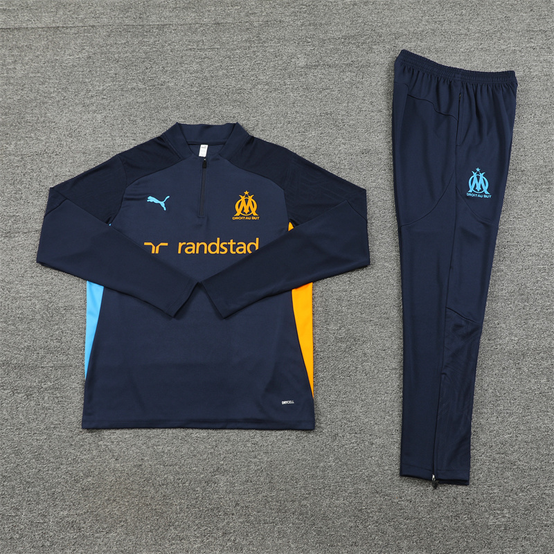 Marseille 24-25 Long Sleeve Training Set - Royal Blue - UnitedFutballJersey