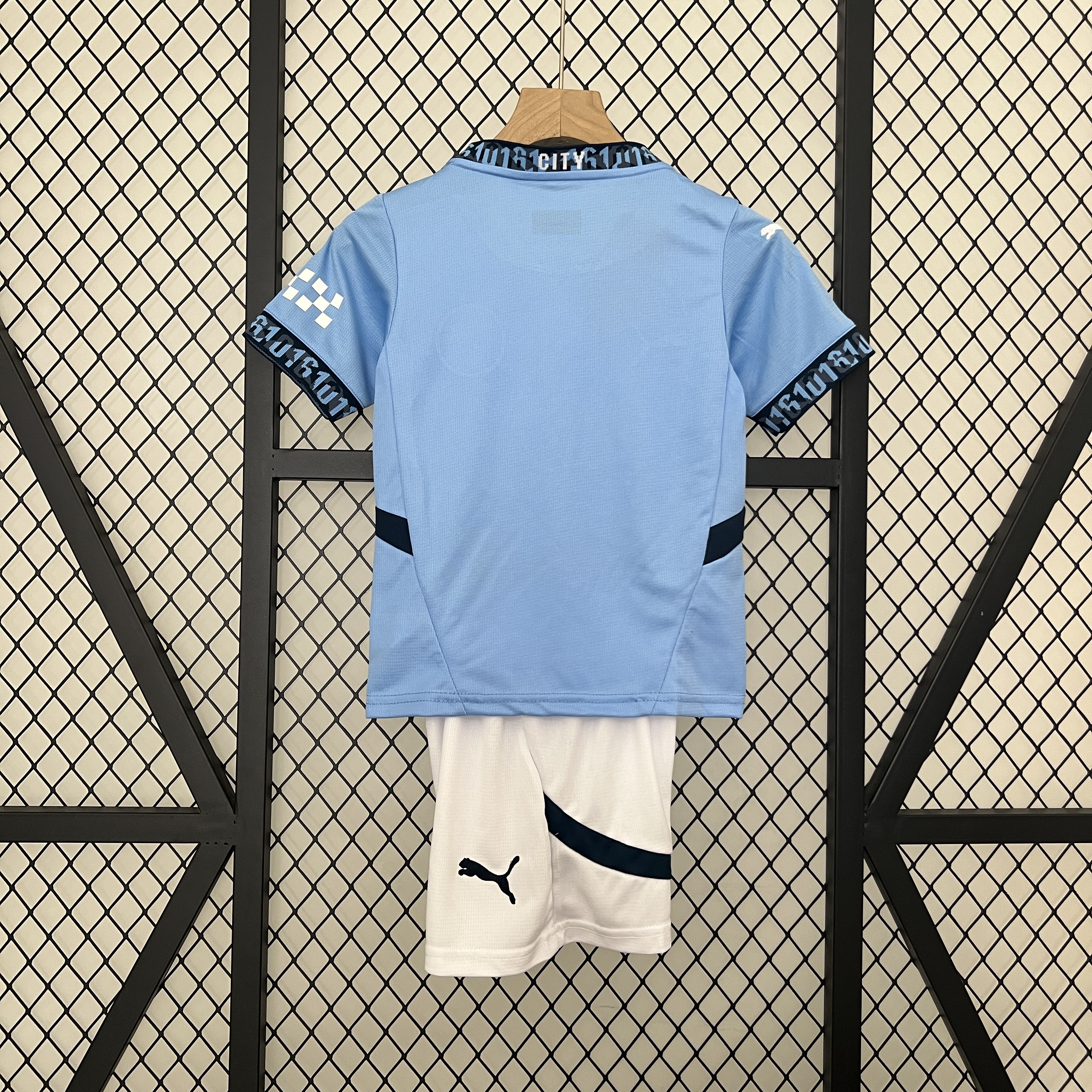 Manchester City 24-25 Home Stadium Kids Kit - UnitedFutballJersey