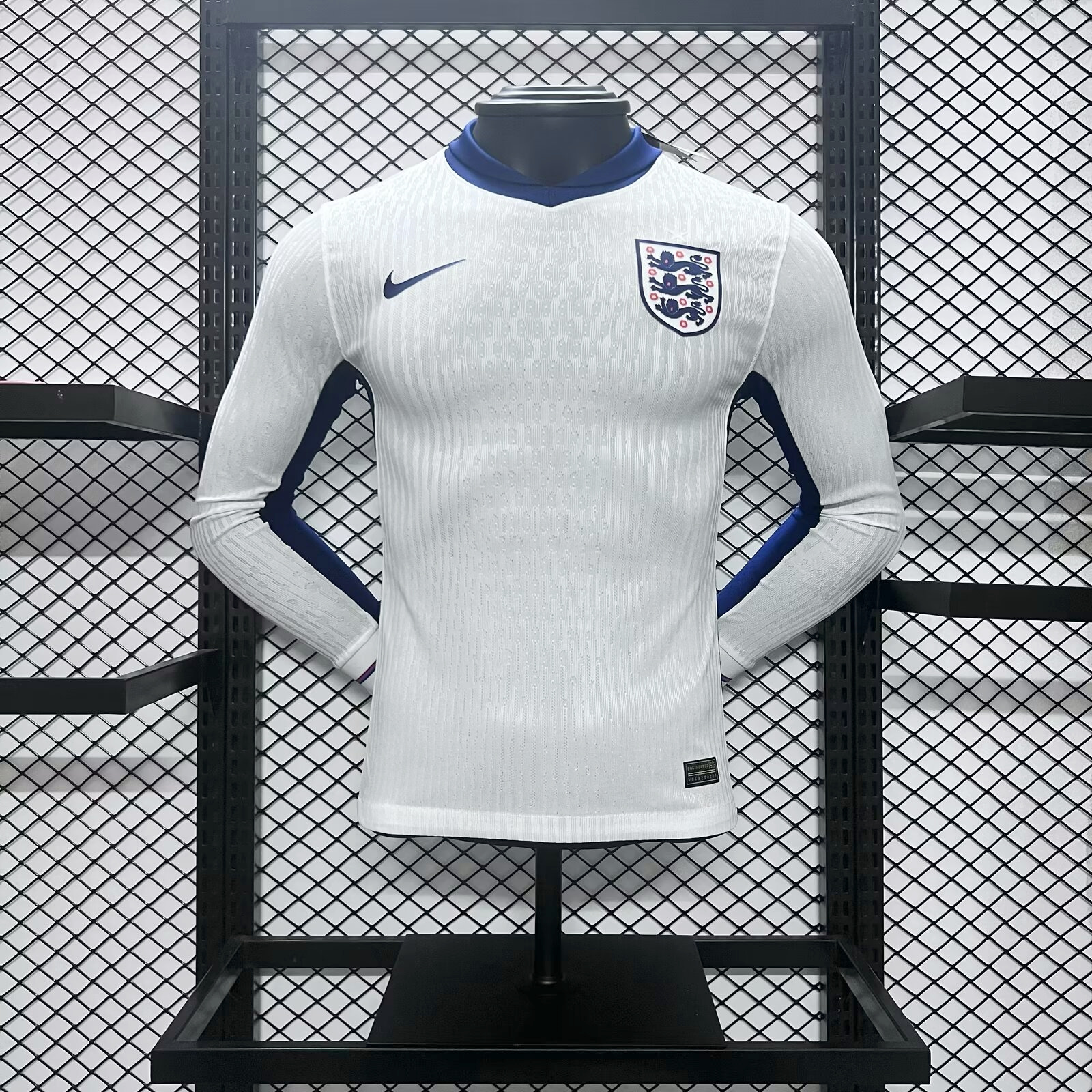 England 2024 Home Stadium Long Sleeve Jersey - Player Version - UnitedFutballJersey