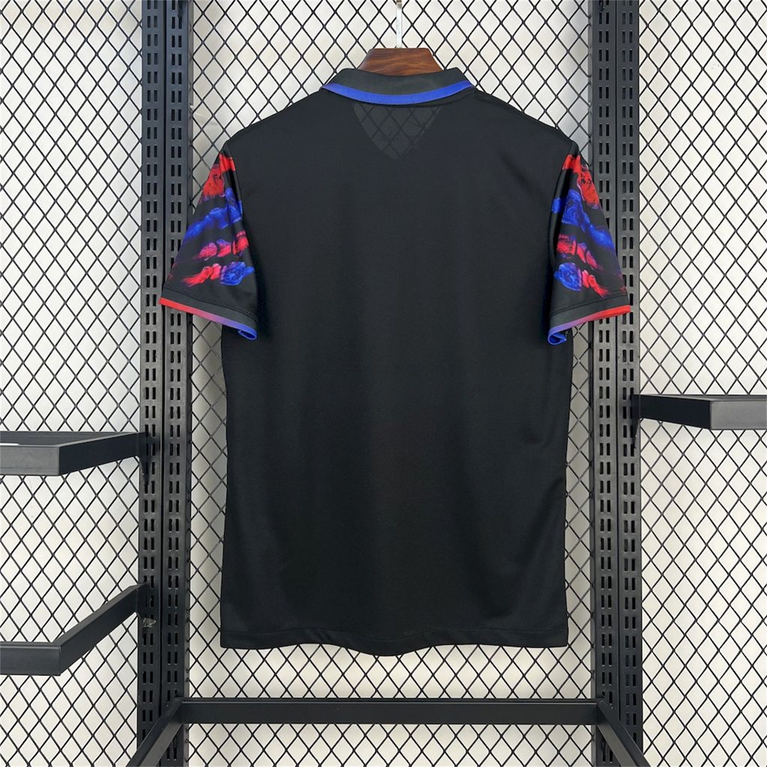 B.A.R.S.A 25-26 Red & Blue Palm Black Jersey - Fans Version - UnitedFutballJersey
