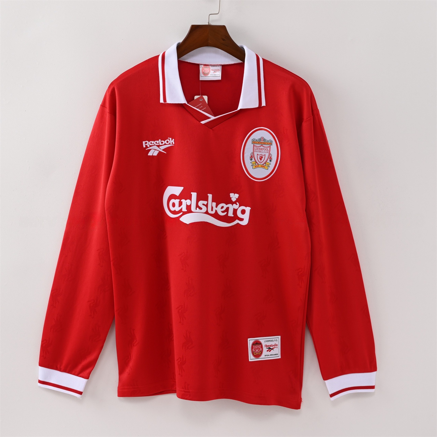 Retro Liver.pool 1996-97 Home Long Sleeves Jersey - UnitedFutballJersey
