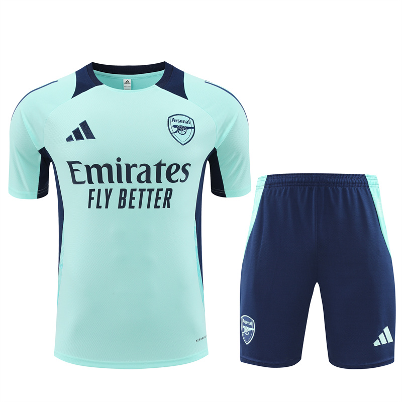Arsenal 24-25 Short-Sleeve Training Set - Lake Blue - UnitedFutballJersey