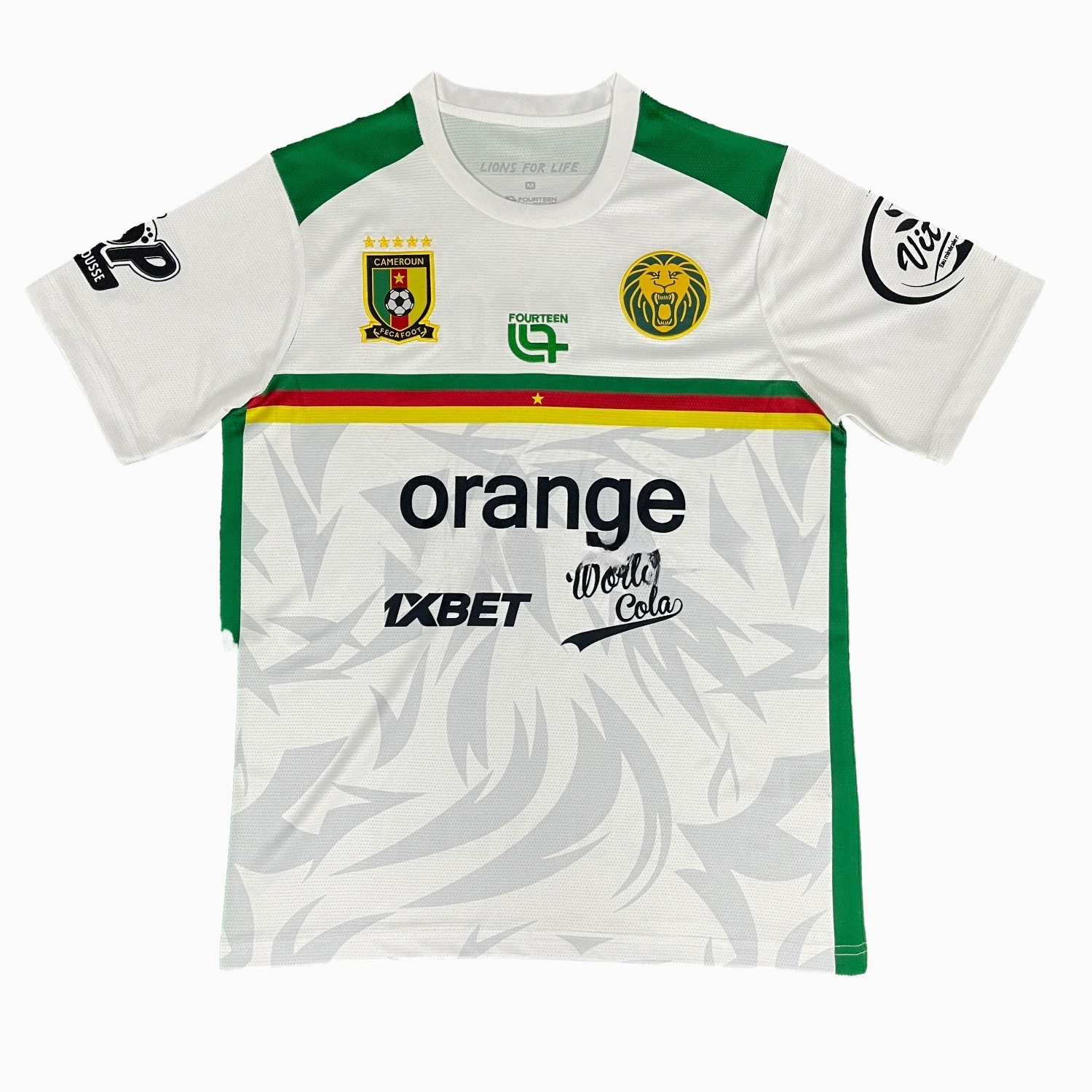 Cameroon 25-26 White Green Training Jersey - Fans Version - UnitedFutballJersey