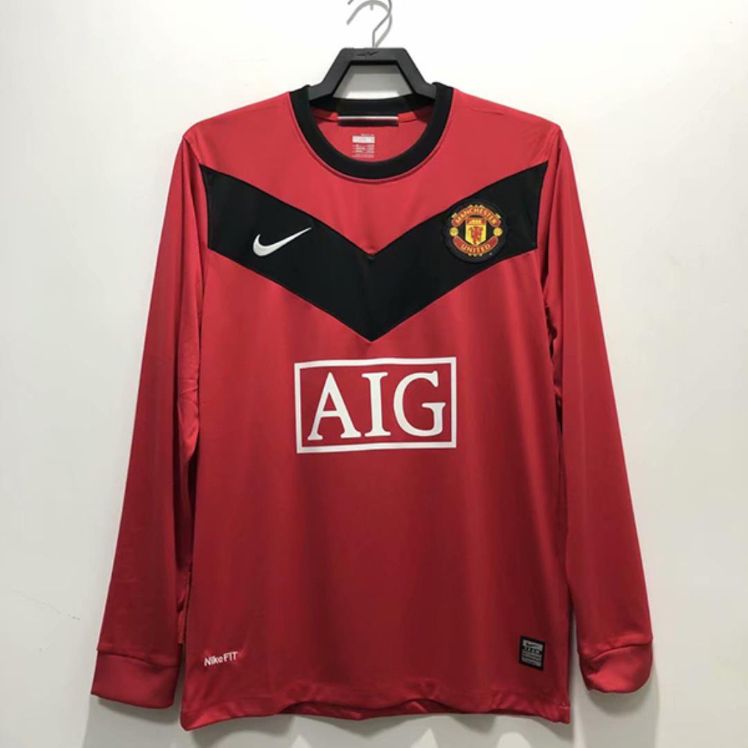 Retro Manchester United 09-10 Home Long Sleeve Jersey - UnitedFutballJersey