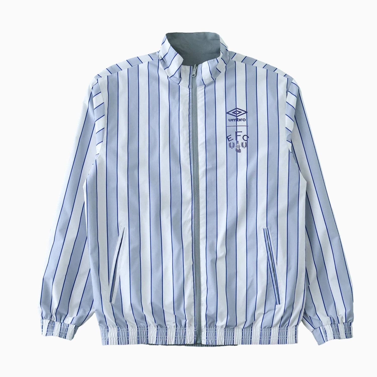 Everton 1988-89 Retro Style Double Sided Reversible Windbreaker - White & Grey - UnitedFutballJersey