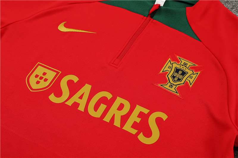 Portugal 23-24 Kids Long Sleeve Training Set Red - UnitedFutballJersey