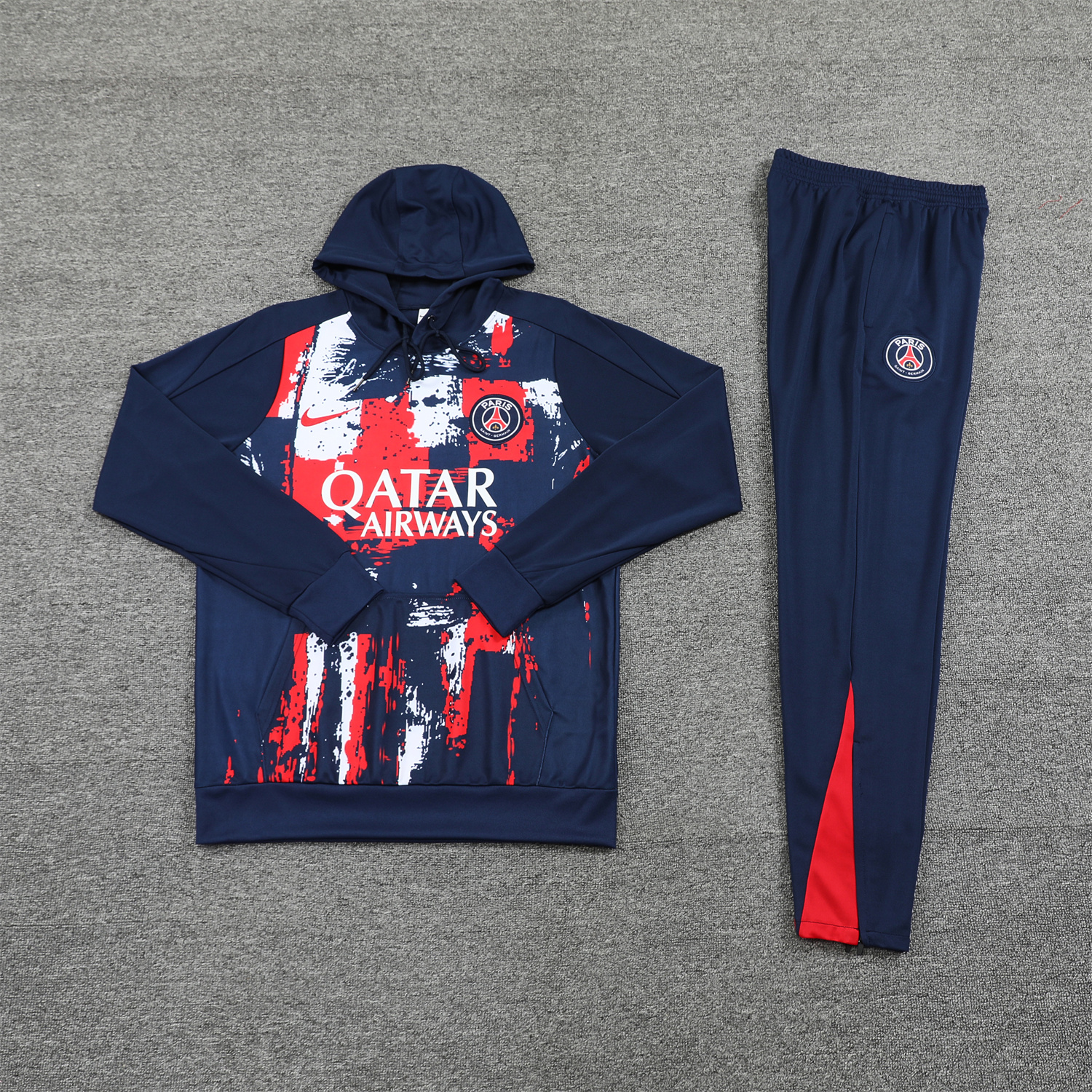 Paris Saint-Germain PSG 24-25 Training Hoodie Set - Royal Blue Hoodie and Pants - UnitedFutballJersey