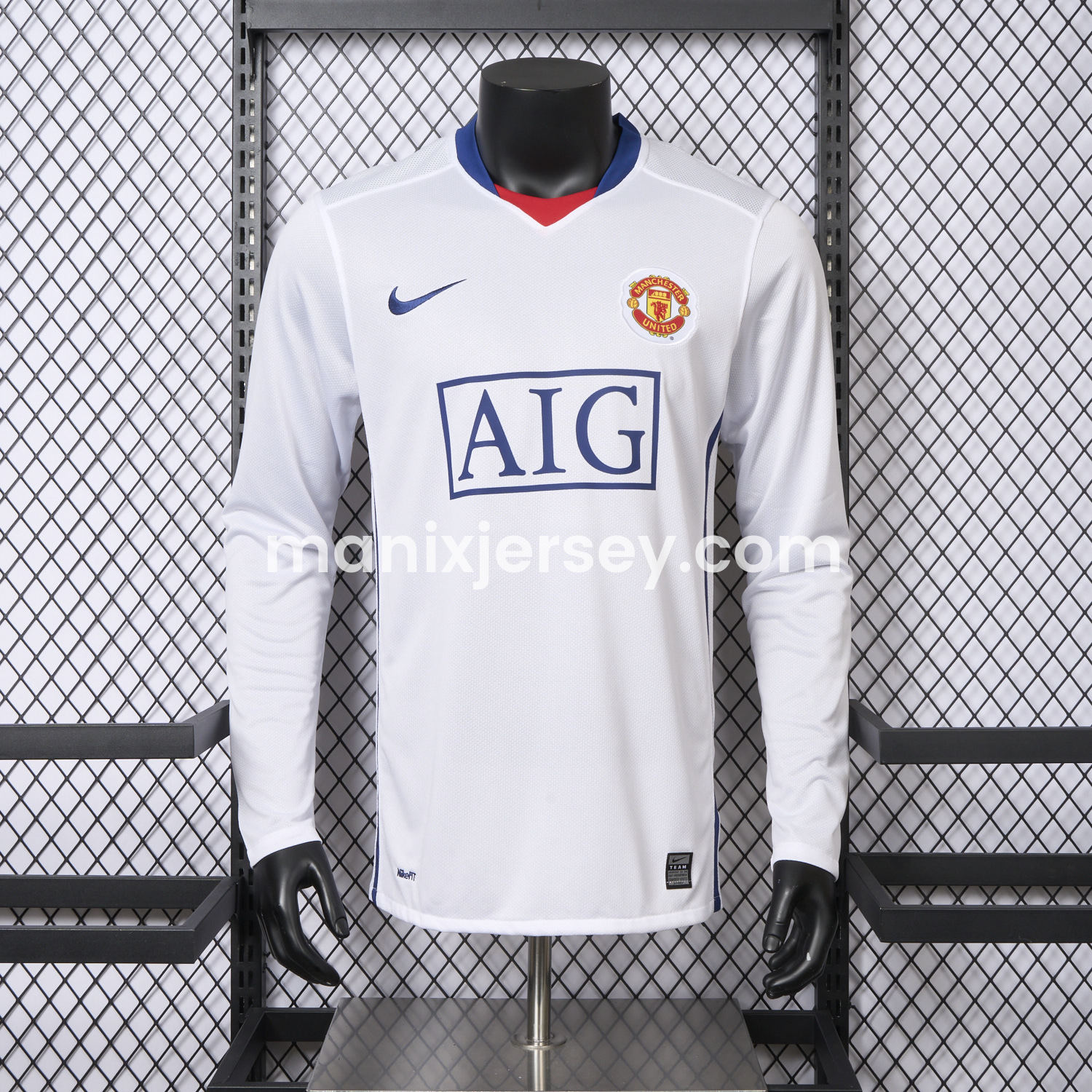 Manchester United Retro 2008-09 Home Long Sleeve Jersey - Player Version - UnitedFutballJersey