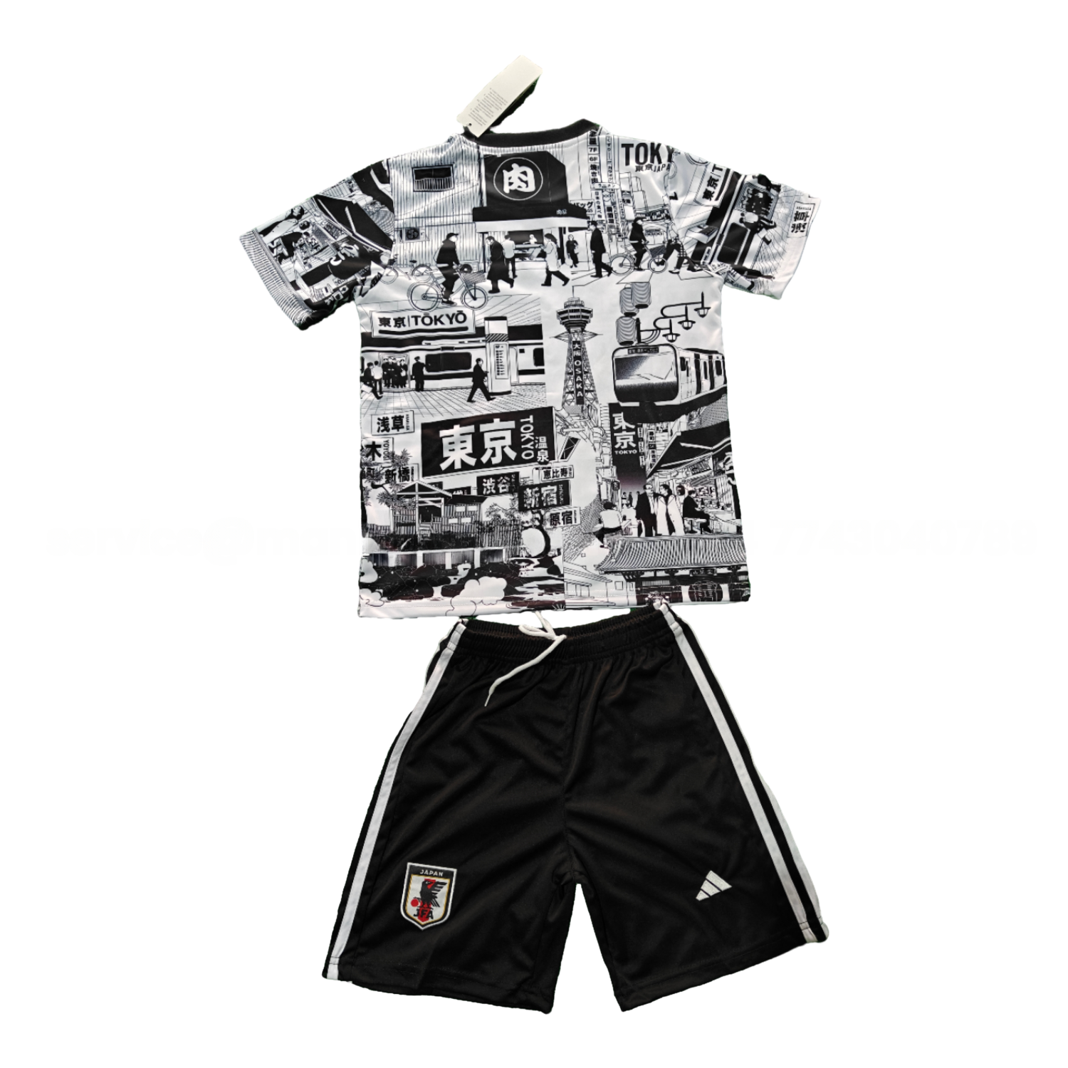 Japan 25-26 Tokyo City Appearance White And Black Special Kids Kit - UnitedFutballJersey