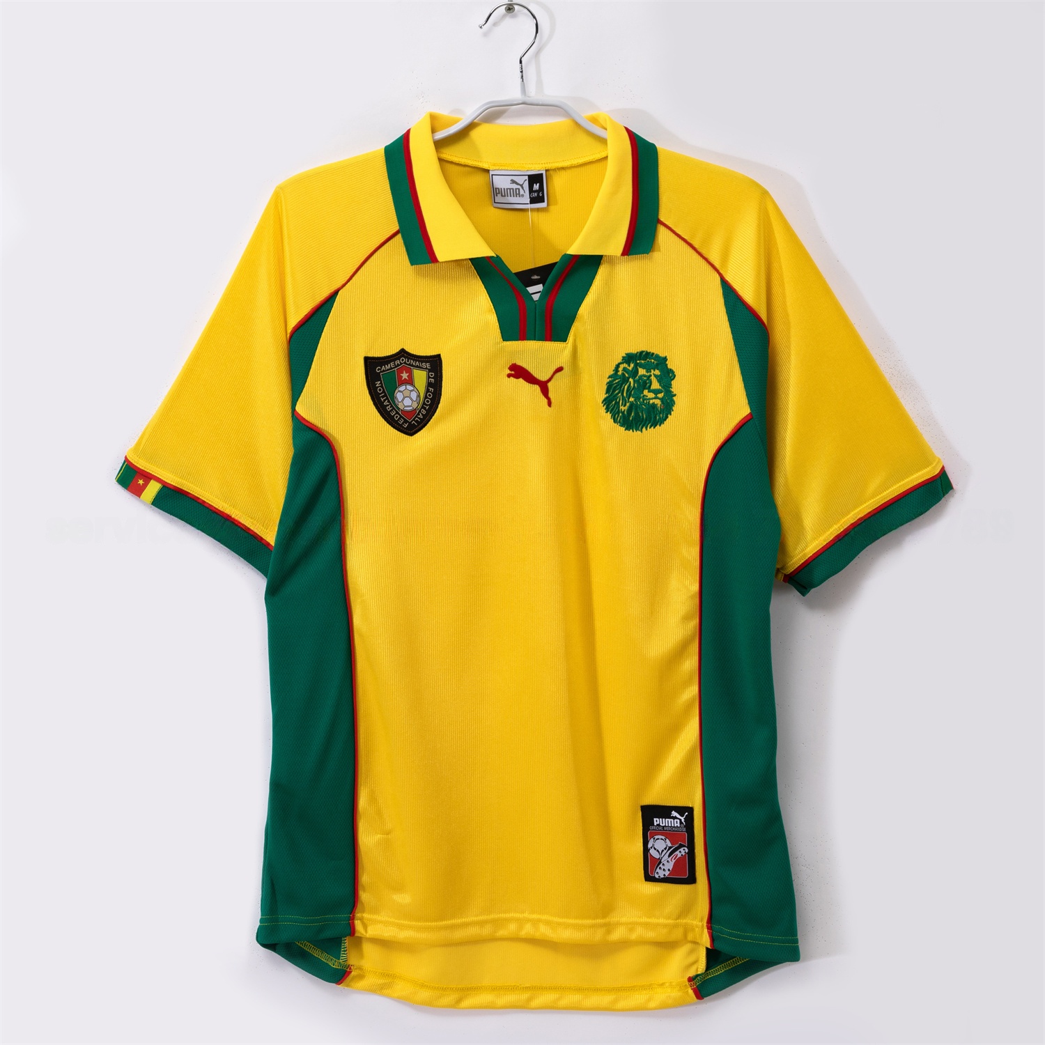 Retro Cameroon 1998-99 Away Yellow Jersey - UnitedFutballJersey