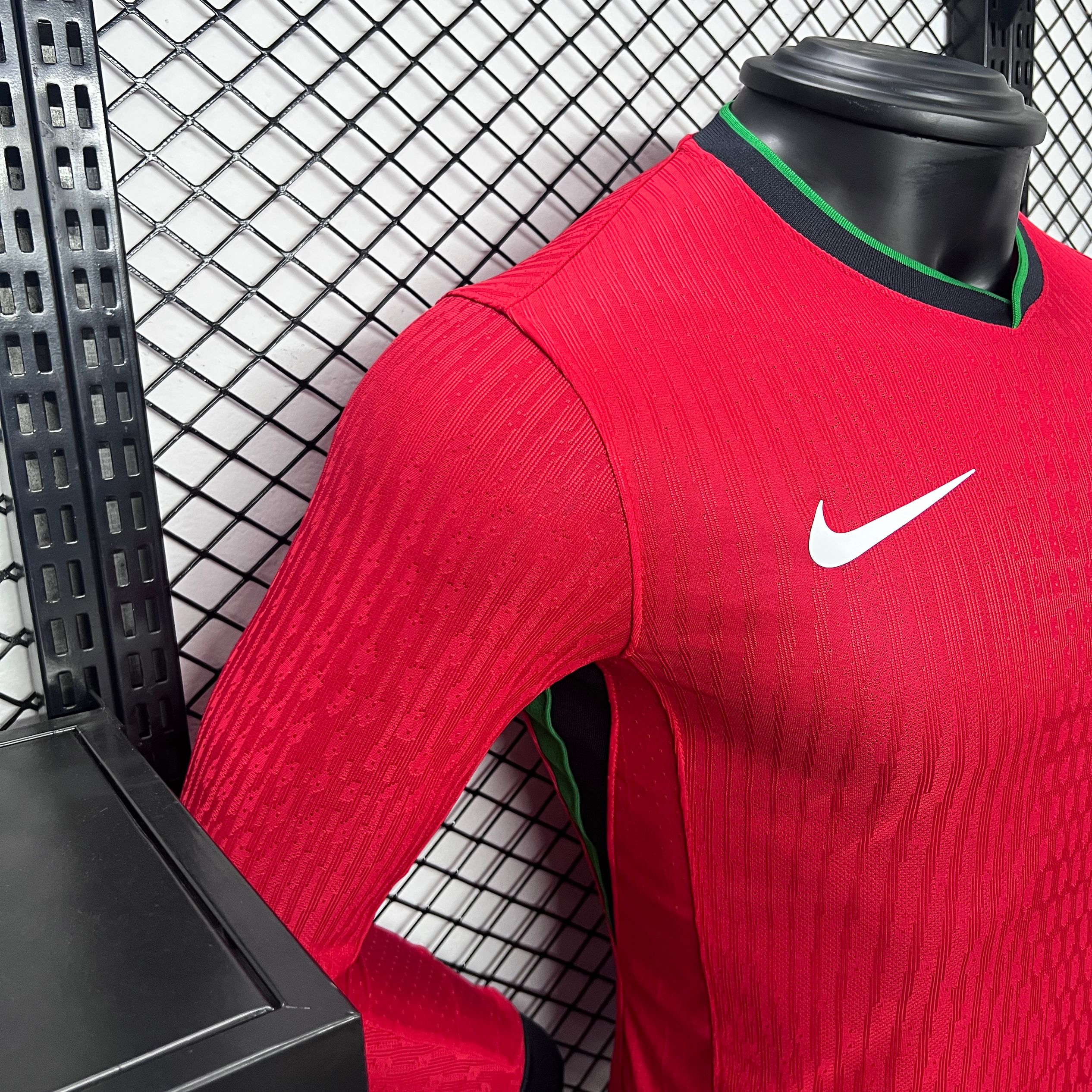 Portugal 2024 Home Stadium Long Sleeve Jersey - Player Version - UnitedFutballJersey