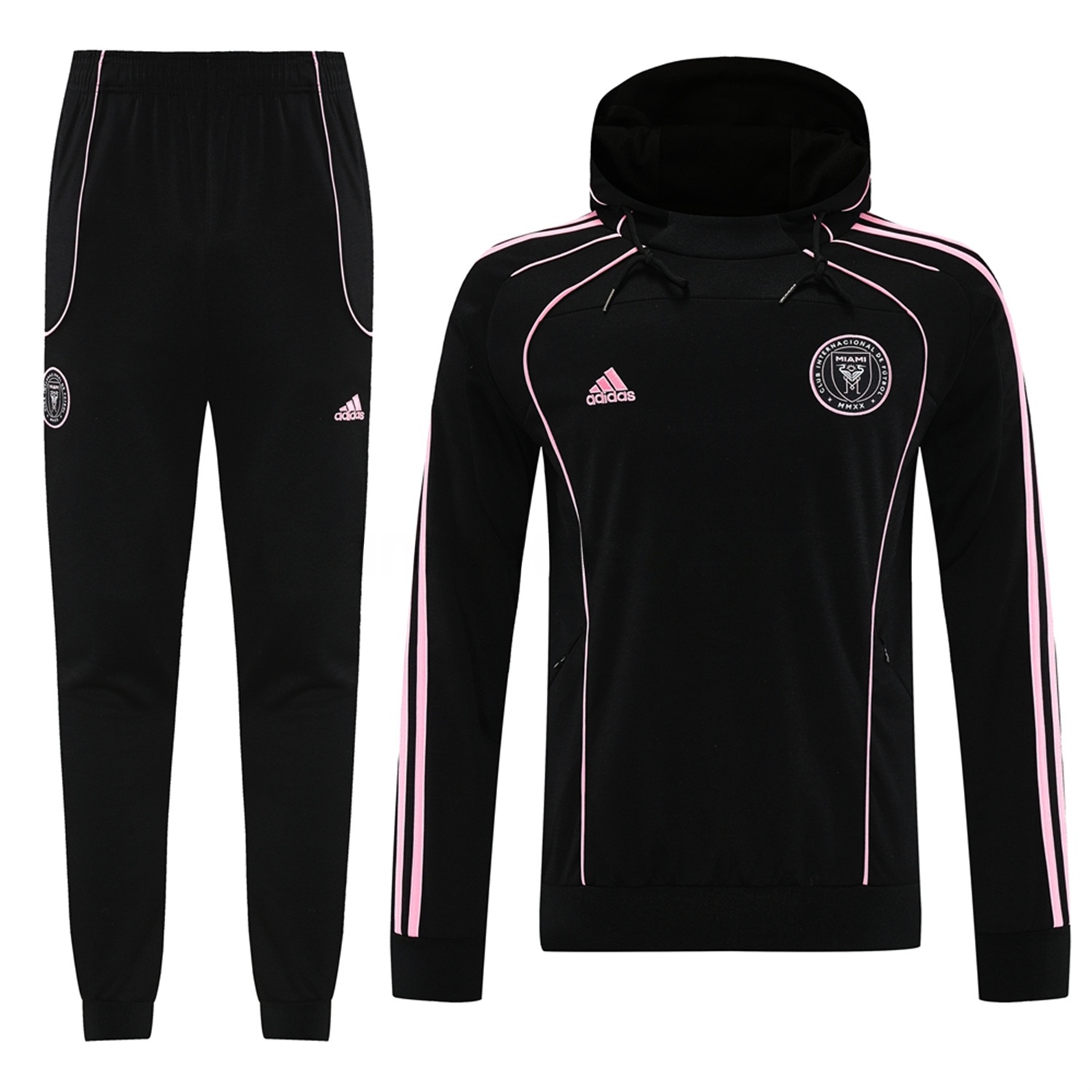 INT M.A.M 25-26 Long Sleeves Training Hoodie Set - Black Hoodie + Pants - UnitedFutballJersey